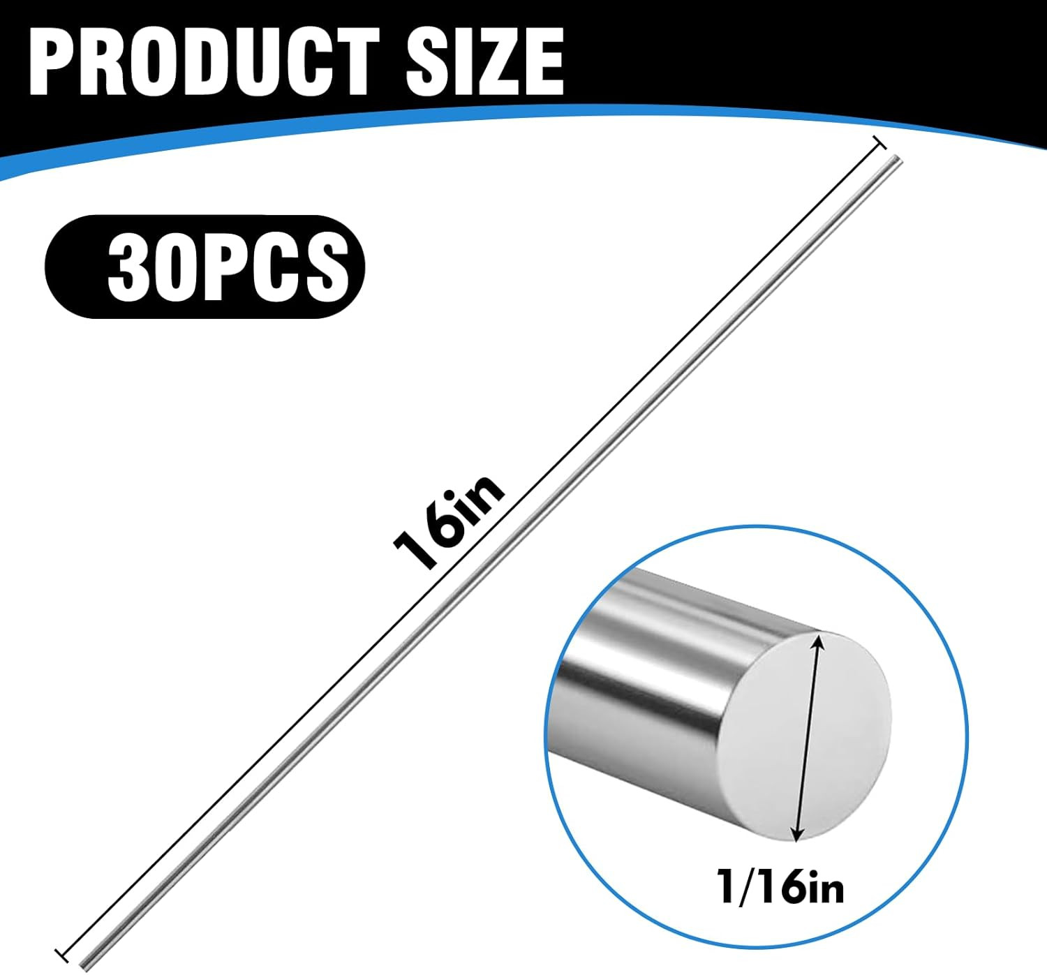 30 Pcs Stainless Steel TIG Welding Rod ER308L, 1/16″X16″ Welding Wire Filler Rod
