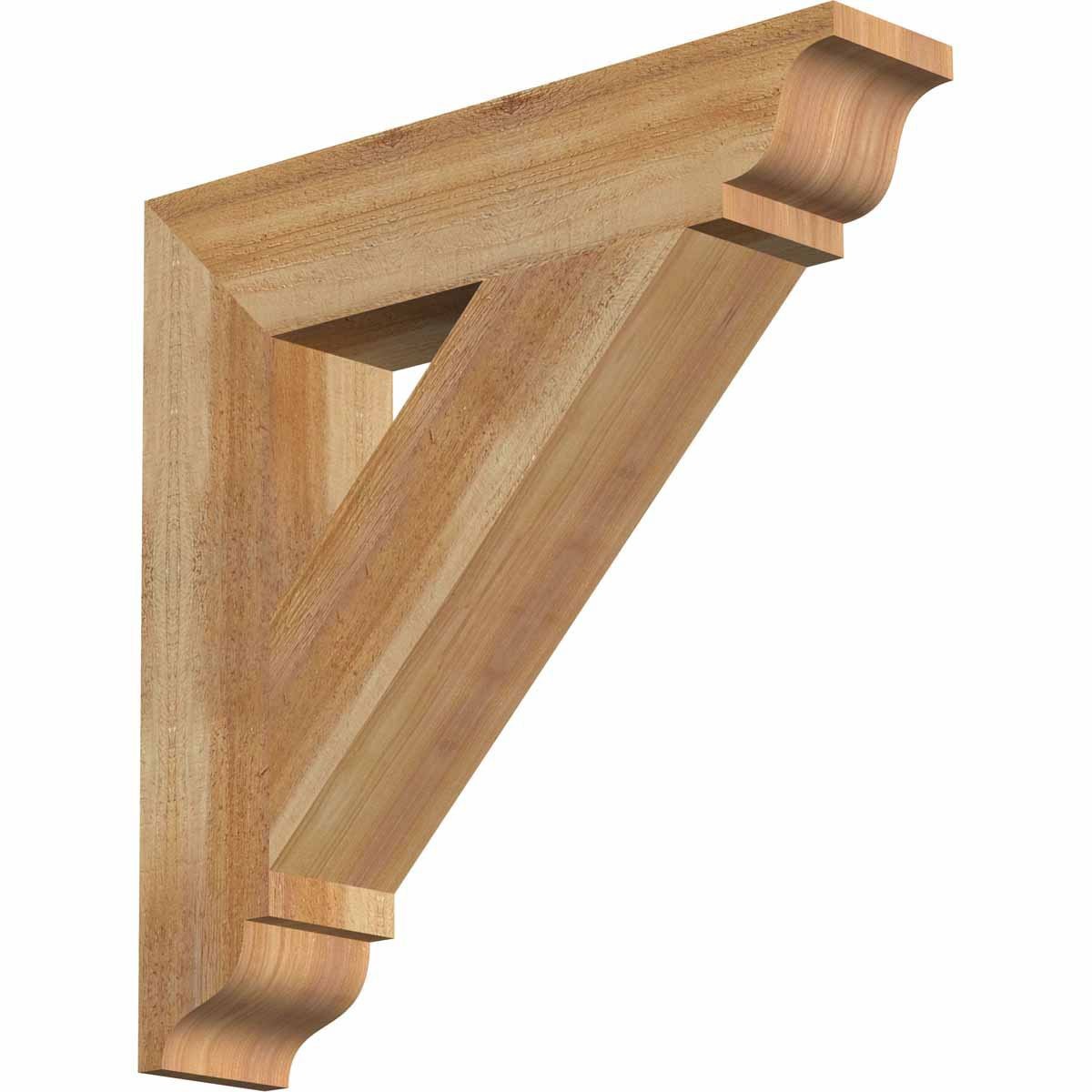 Ekena Millwork Bkt04X20X20Tra01Rwr Traditional Rough Sawn Bracket 4 Width X 20