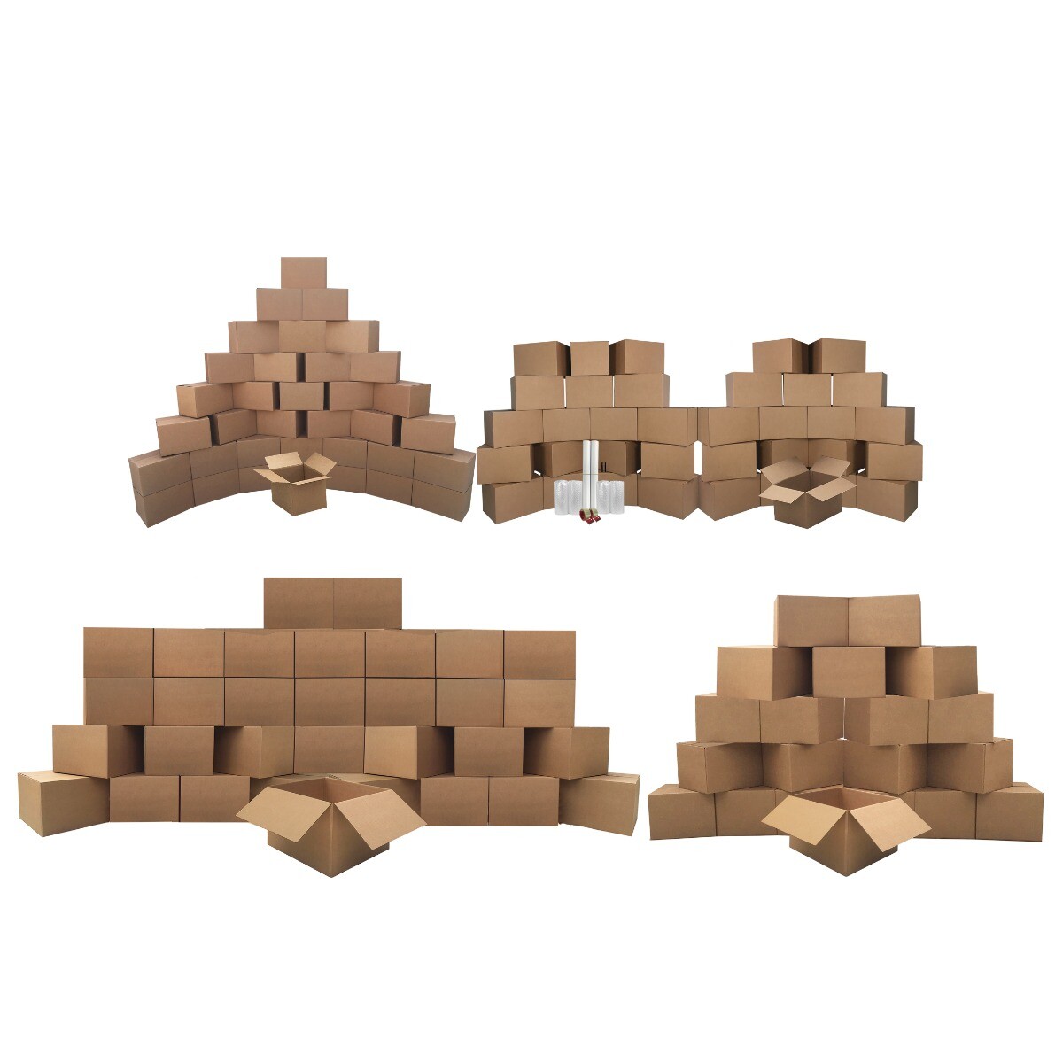 UBMOVE 10 Room Basic Kit 128 Moving Boxes and Packing Materials