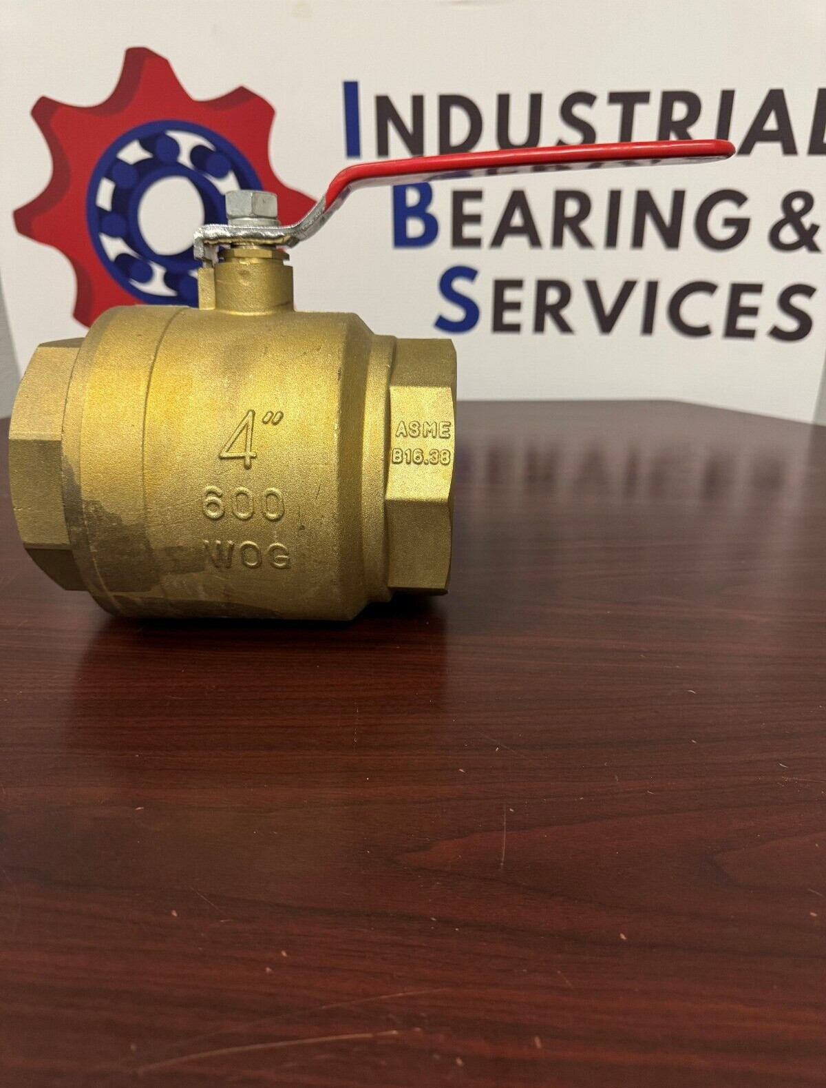 4″ Brass Ball Valve – Full Port 600WOG, w/Red Handle