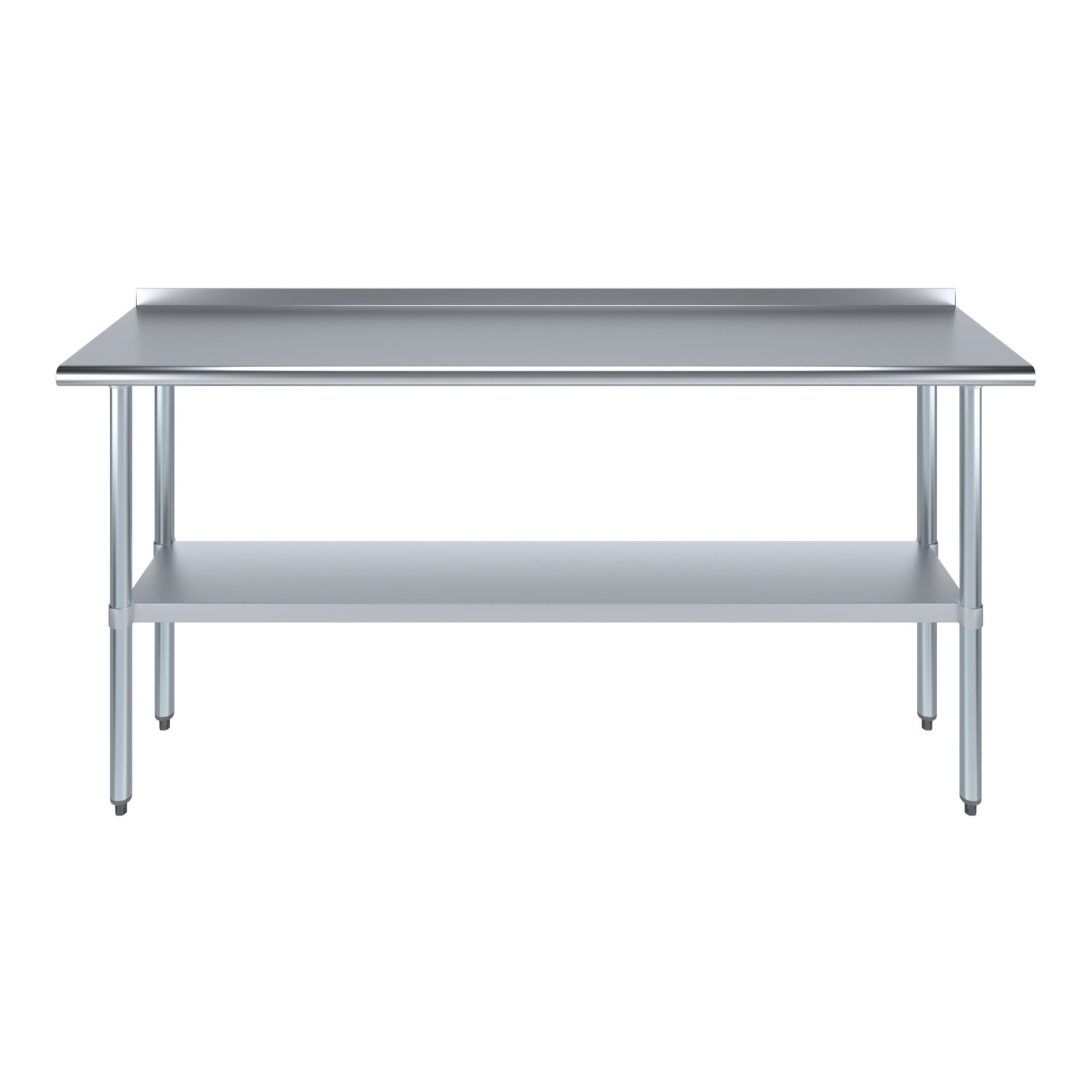18 in. x 72 in. Stainless Steel Work Table with 1.5 in. Backsplash