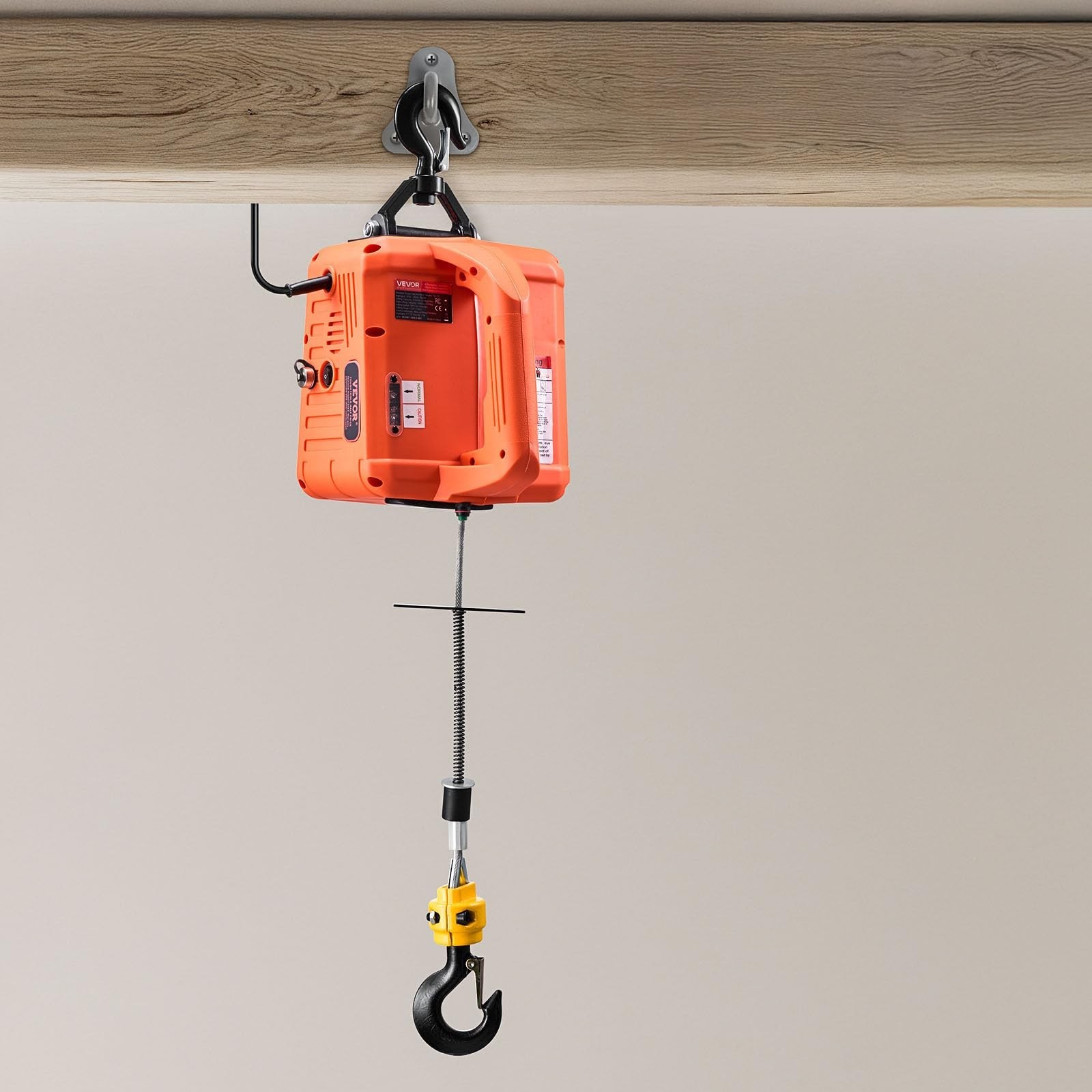 VEVOR 3-in-1 Electric Hoist Winch, 1550 lbs Capacity, 1500W Portable Power Wi…