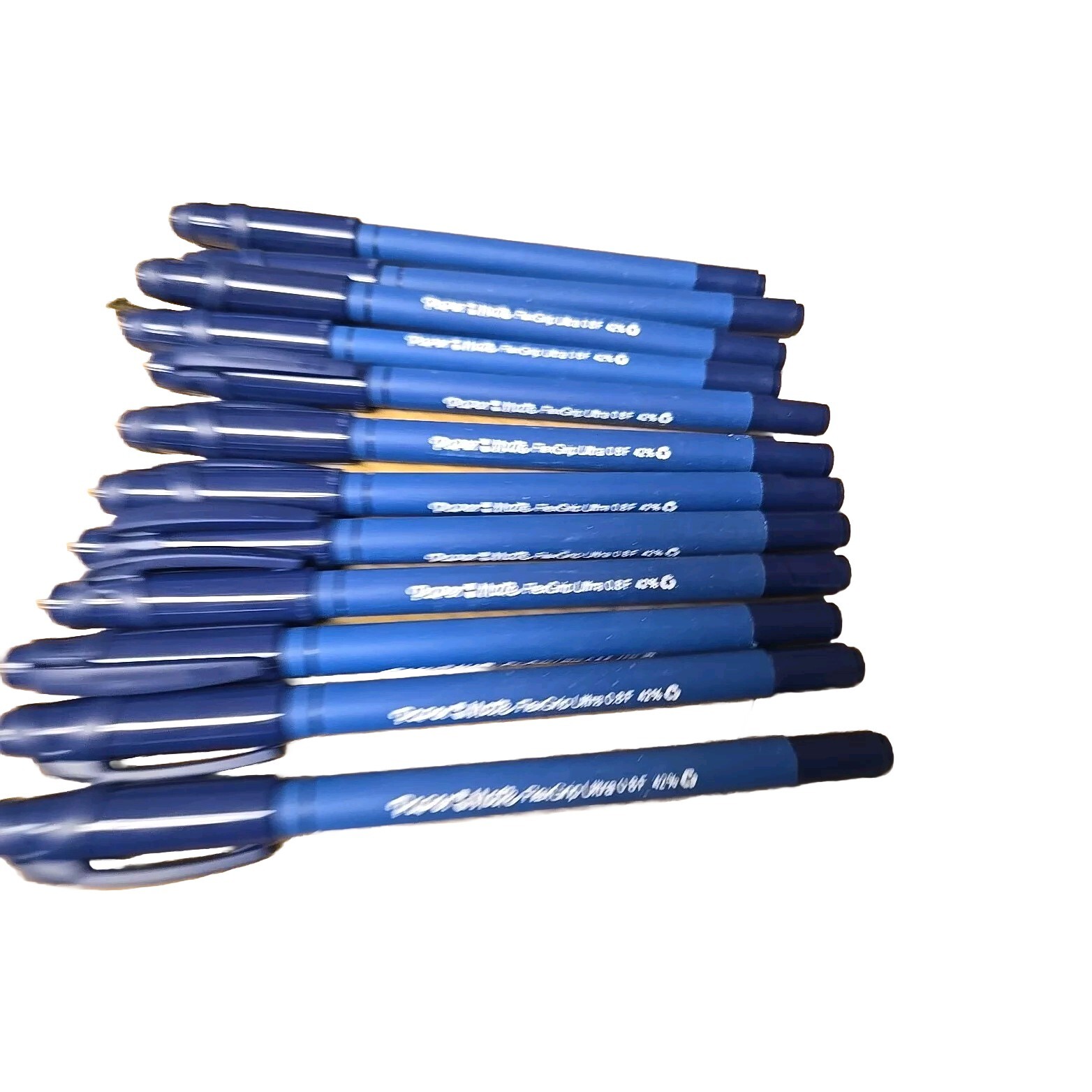 Box of 12 – NEW! FlexGrip Ultra Recycled Ballpoint Pen, Stick, Fine 0.8mm BLUE!