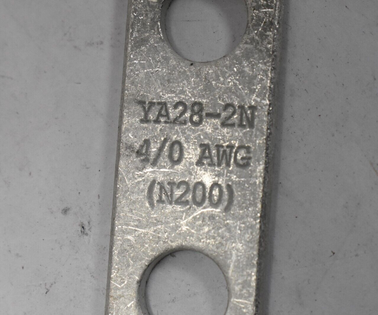 Burndy Purple Die 15 Lug Cooper Crimp YA28-2N 4/0 AWG STR N200 2 Hole 1/2″