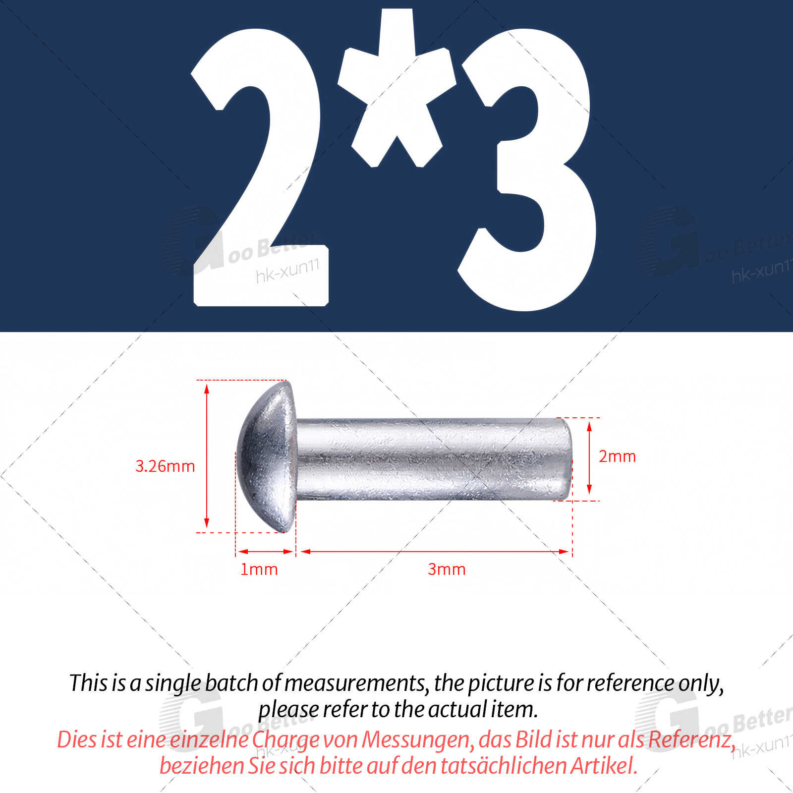 Solid Aluminium Button / Dome Round Head Rivets DIN 660 M2 M2.5 M3 M4