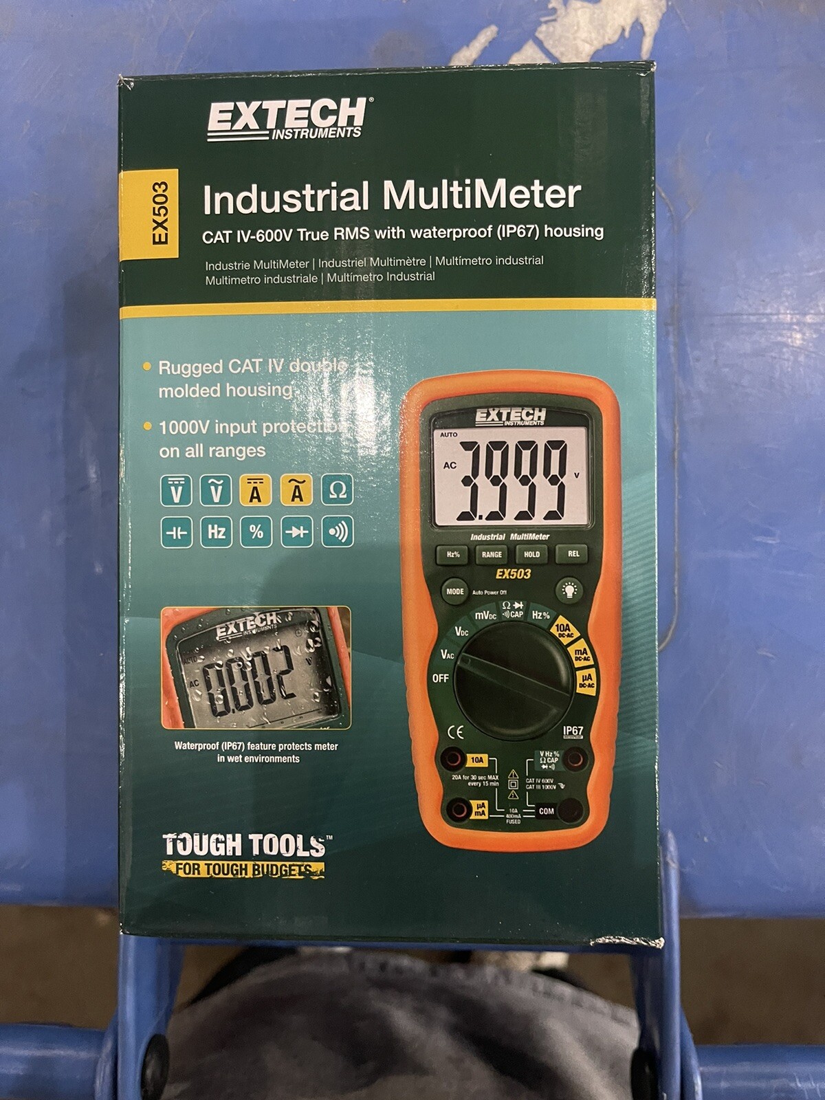 EXTECH EX503 Industrial Digital Multimeter,40 Mohms