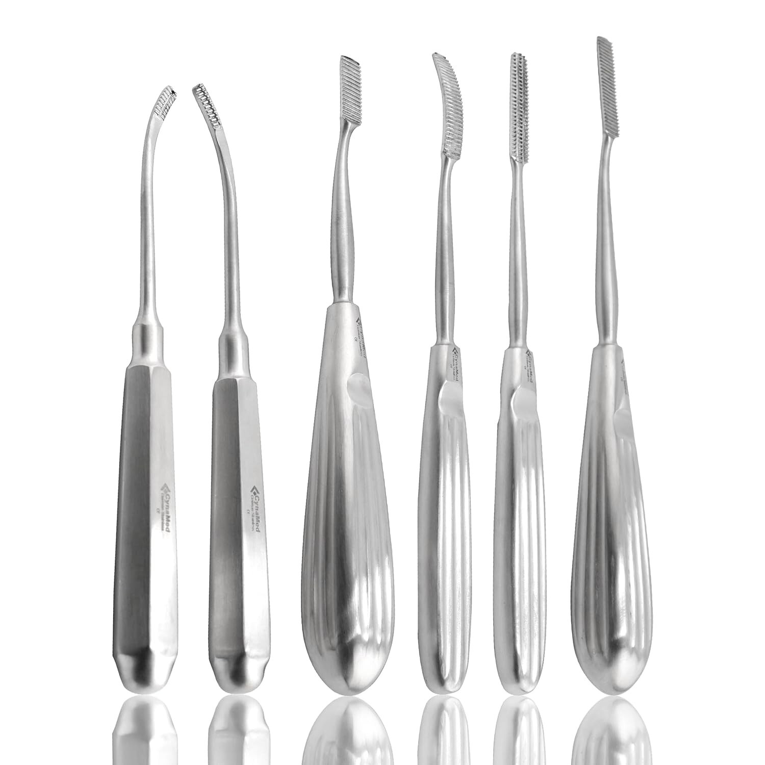 Cynamed Set of 6 Bone Files & Chisels-High Precision Surgical Instruments Dental