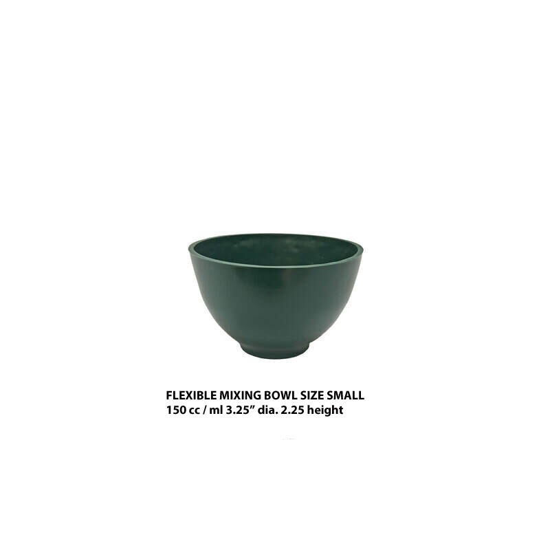 Dental Lab 4-piece Green Flexible Mixing Bowls Size Small Medium Large X-Large