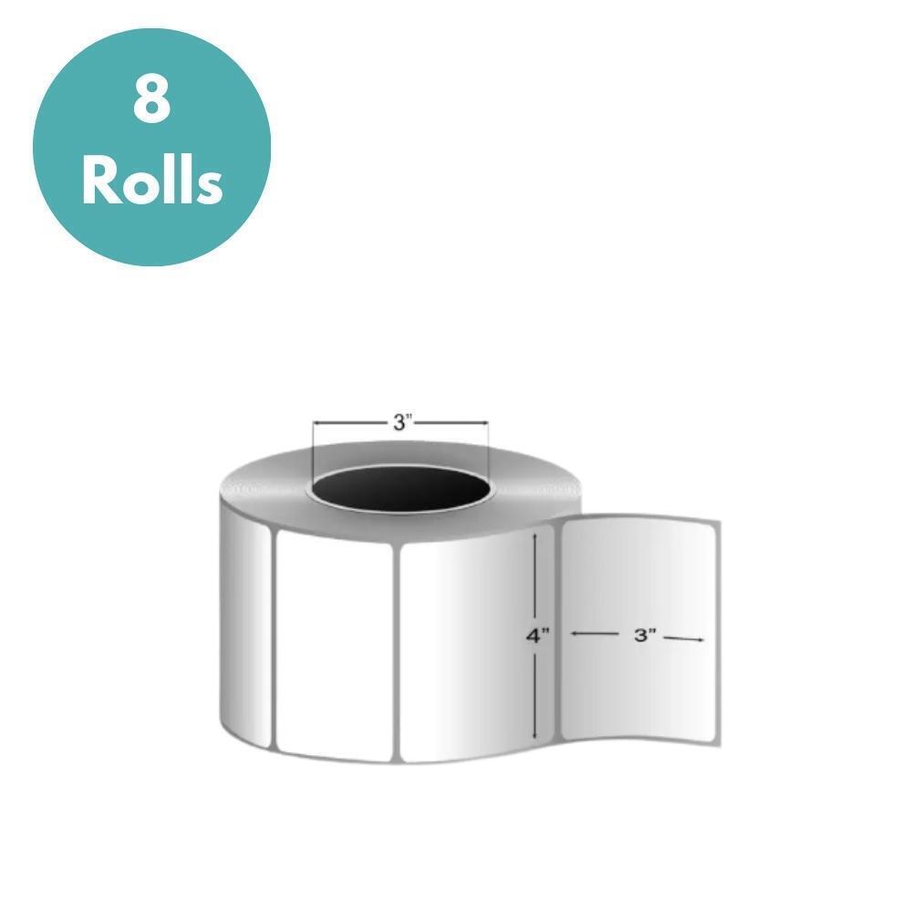 8 Rls/1950 Labels 4″x3″ Direct Thermal Shipping Labels White No Ribbon Required