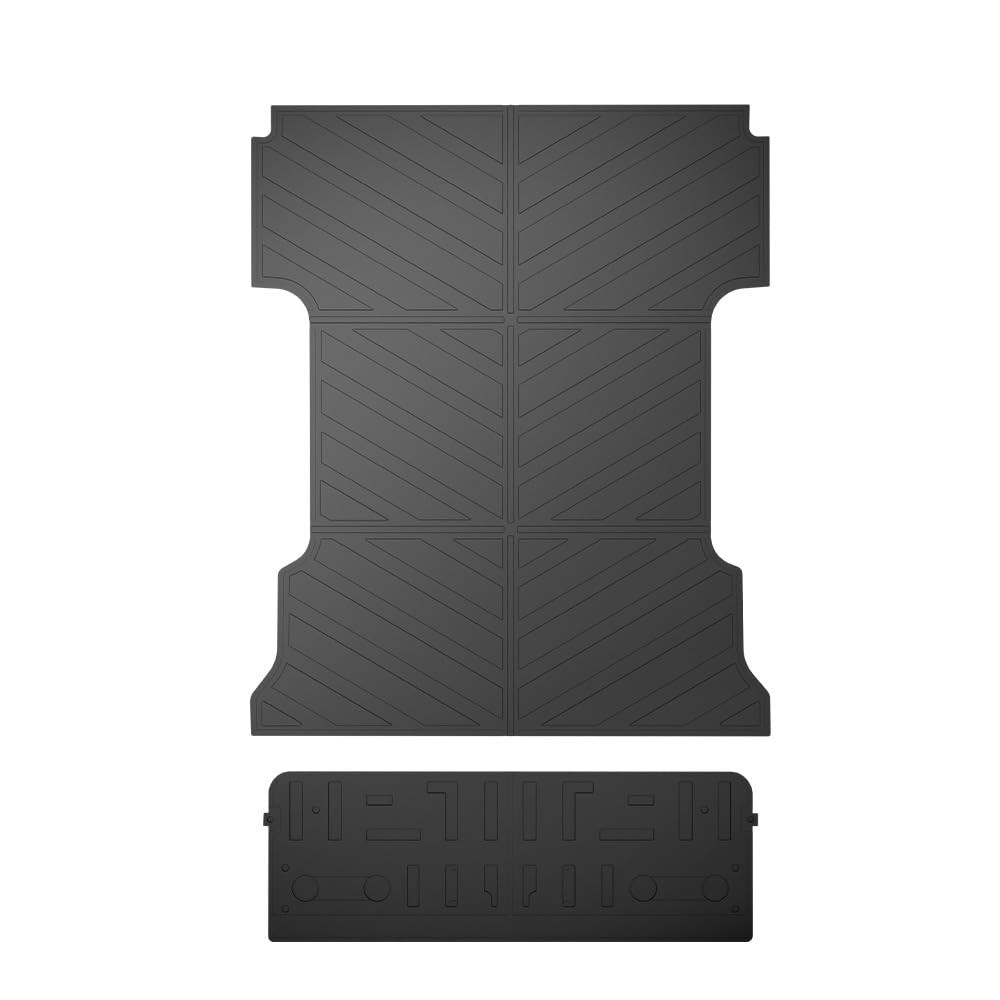 TPE Floor Mats Bed Liner for Ford F150 2021-2025 6.5FT Bed No Graduated Tailgate