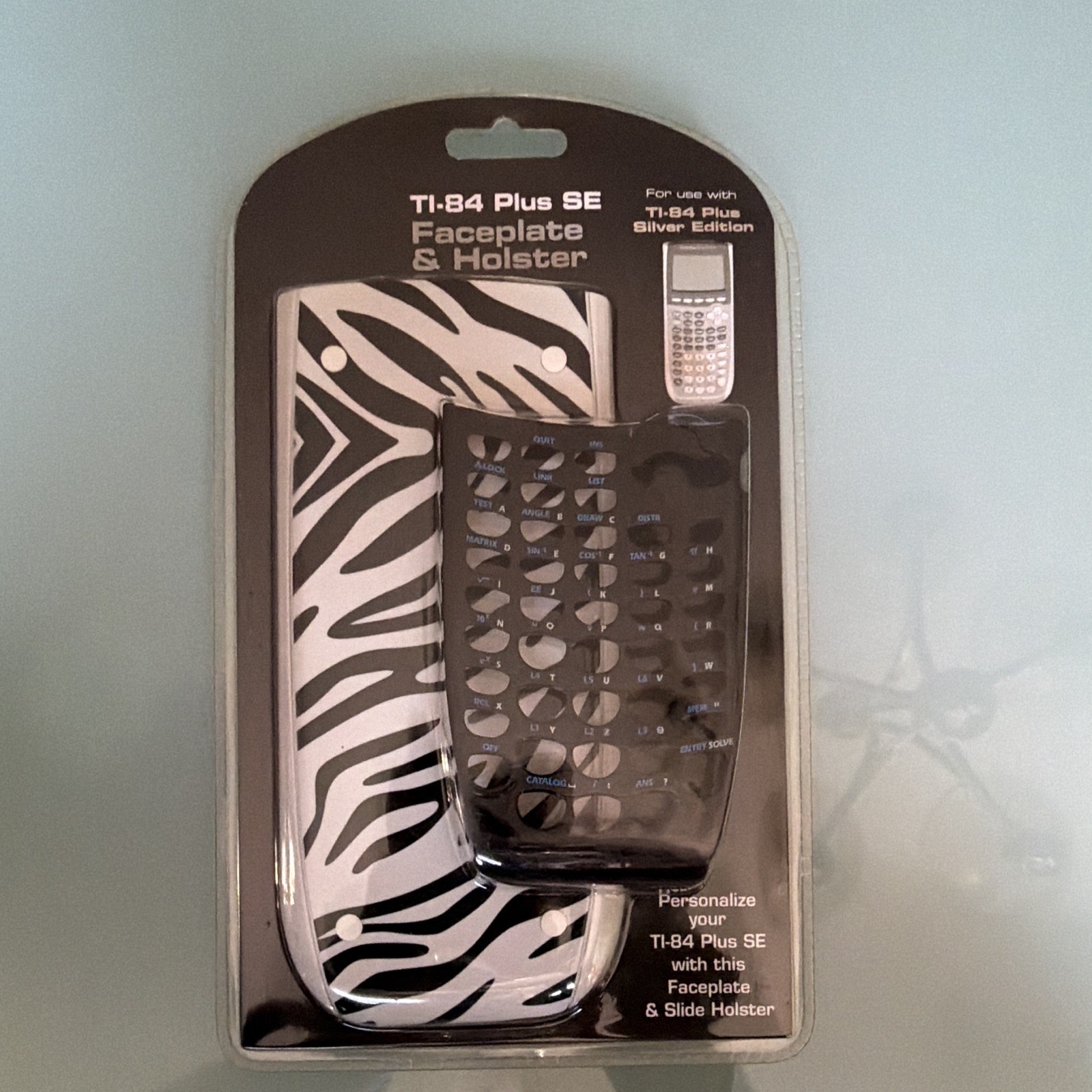 New SmoothTalk Zebra Faceplate & Slide Holster for TI-84 Plus SE – RARE PATTERN