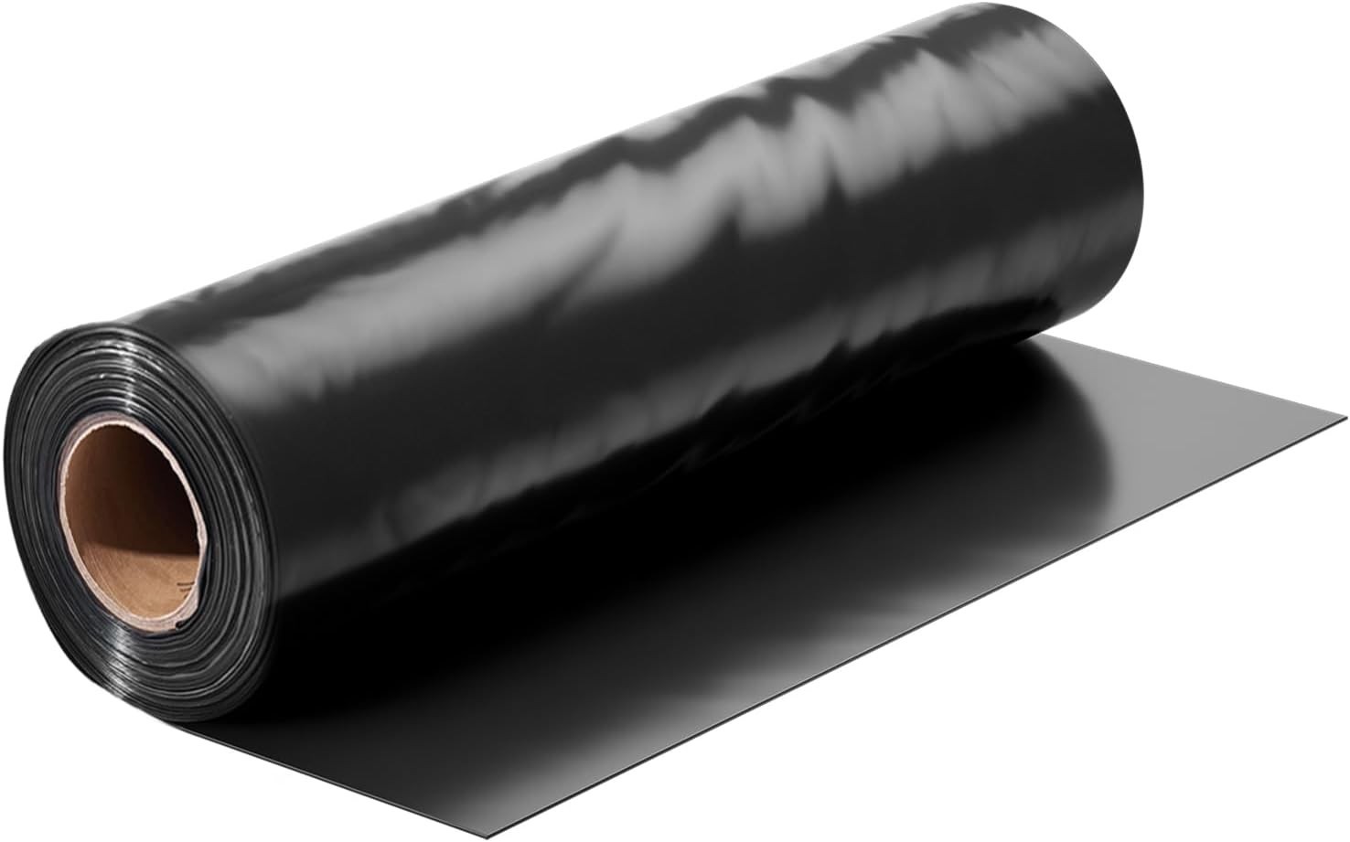 10 Mil Heavy-Duty Plastic Drop Cloth Tarp – 5′ x 100′ Black Vapor Barrier