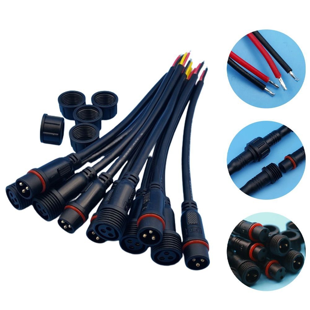 5 Pairs IP65/Waterproof 2/3-Pin 22AWG Wire LED Male And Female Cable Connector