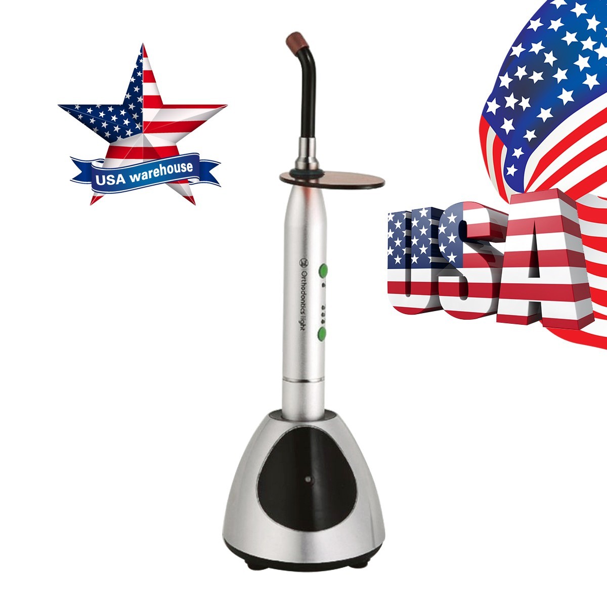 1-10 Dental LED Curing Light Lamp 2000mw High Power Blue Light Ortho Bracket Use