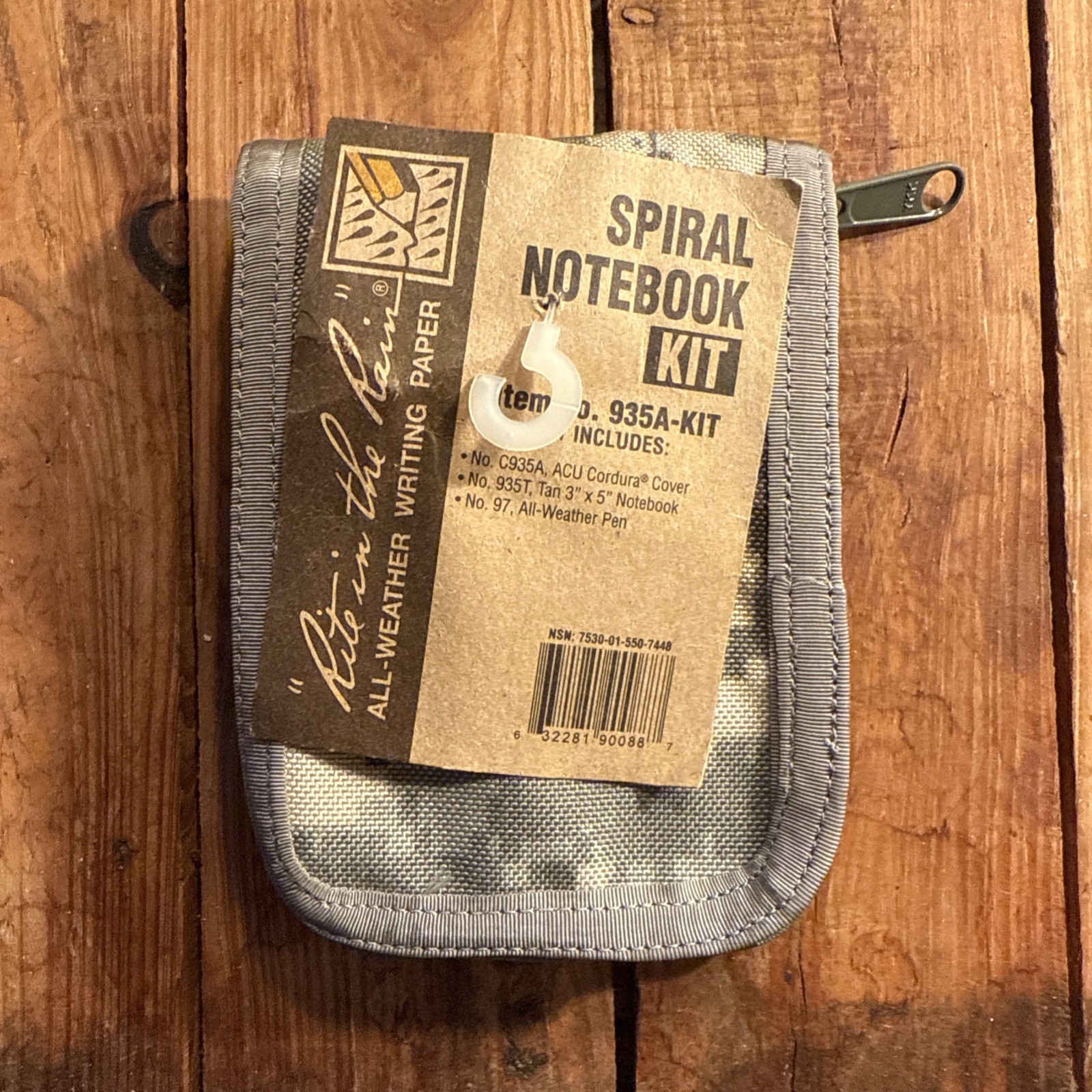 Rite in the Rain Weatherproof 3″ x 5″ Top-Spiral Notebook Kit: ACU 935A-KIT NWT