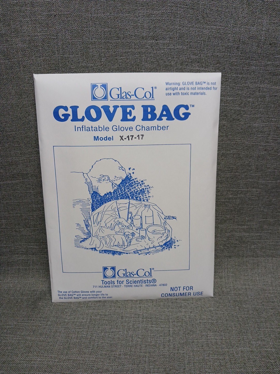 Glas-Col Glove Bag X-17-17 Inflatable Glove Chamber Tools For Scientists