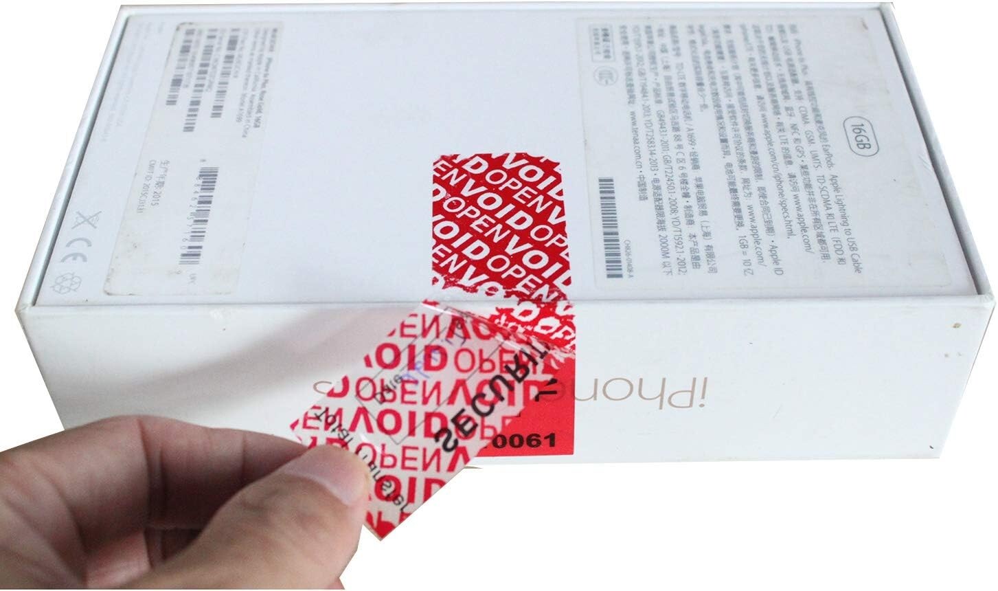 100pcs 1″x3.35″ Red 100% Total Transfer Tamper Evident Security Void Stickers