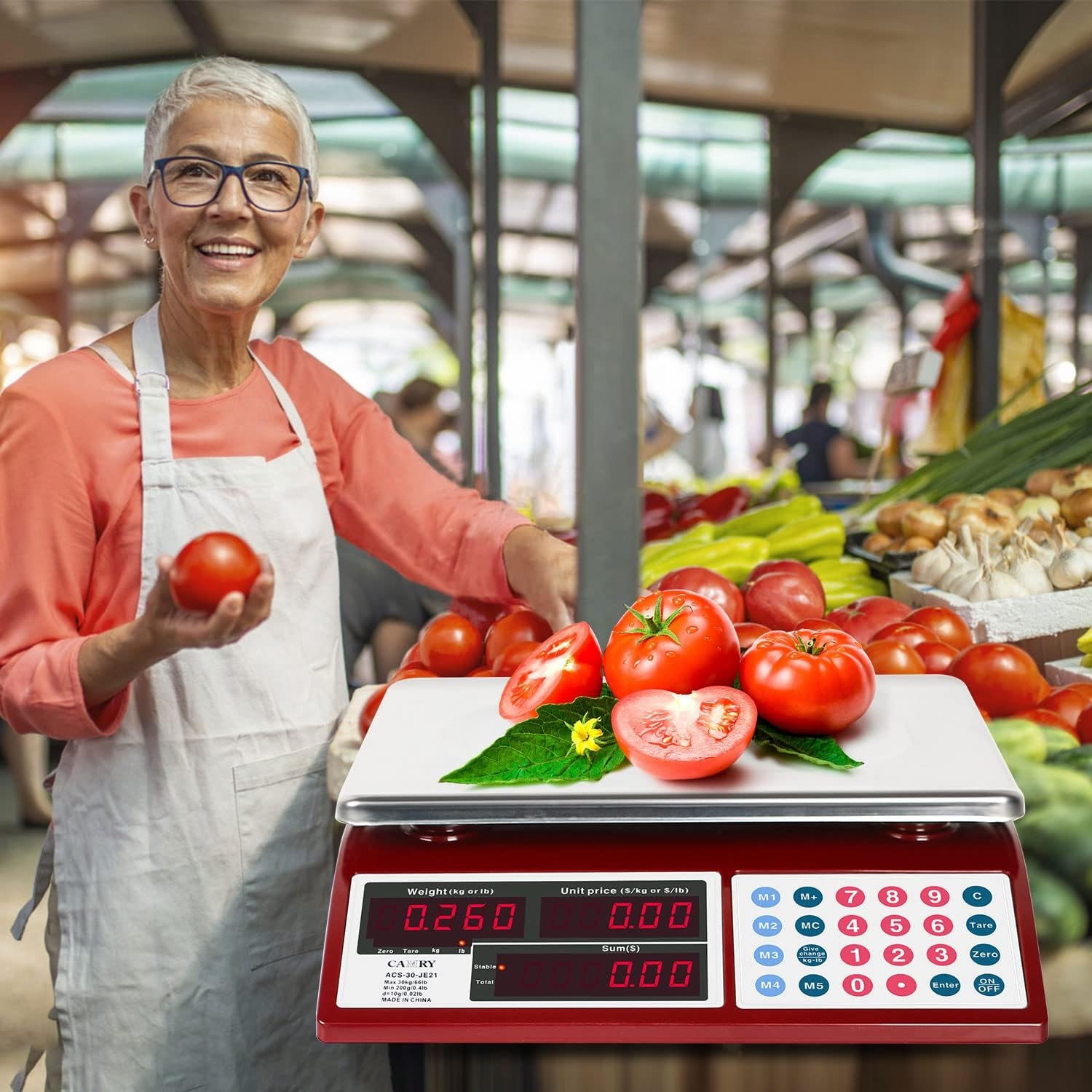 Price Computing Scale Commercial Food Scale 66lb / 30kg Fruit Meat Produce Dual