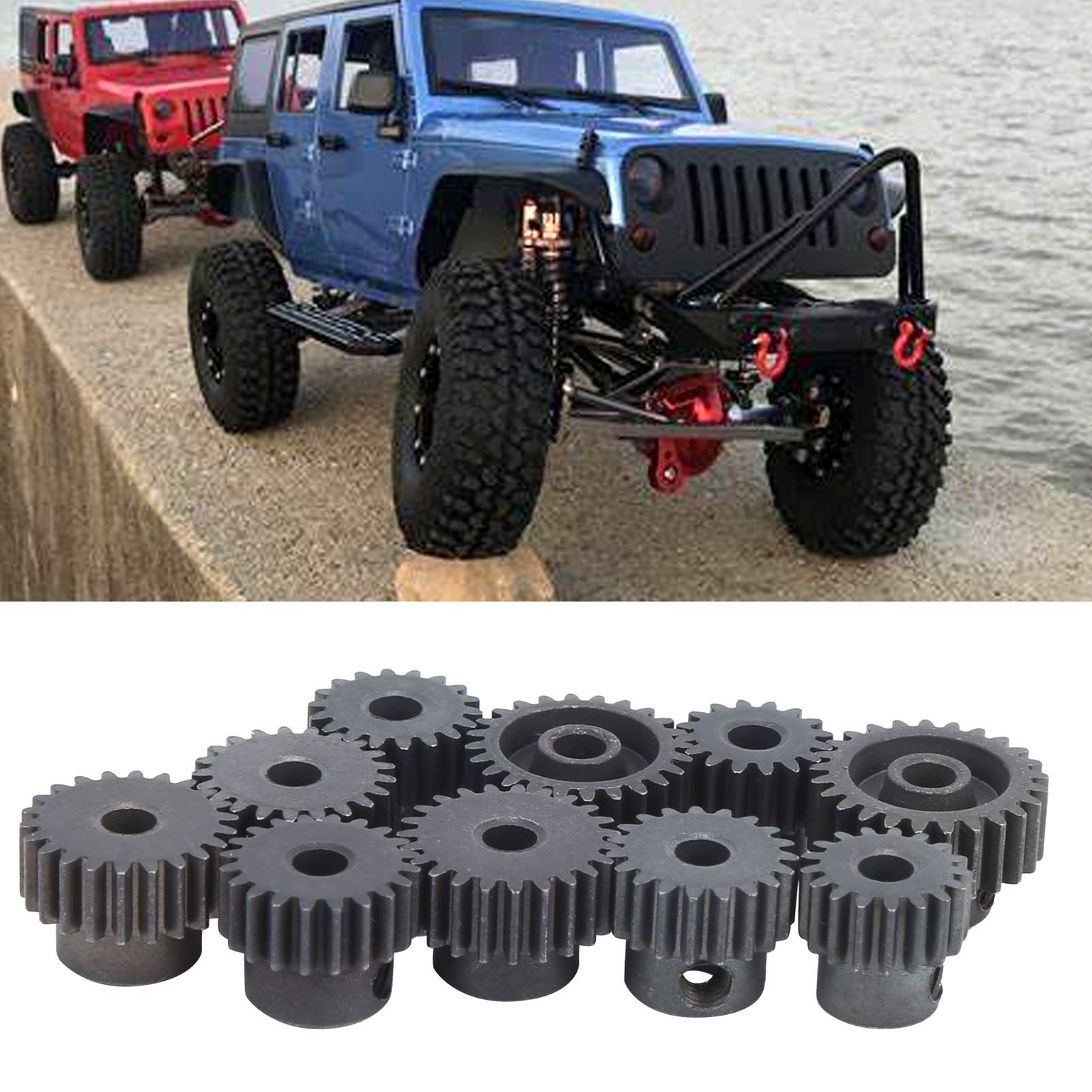 10Pcs/Set 16T‑25T 7075 48P Steel RC Car Motor Gear Pinion For 1/8 1/10 Brushless