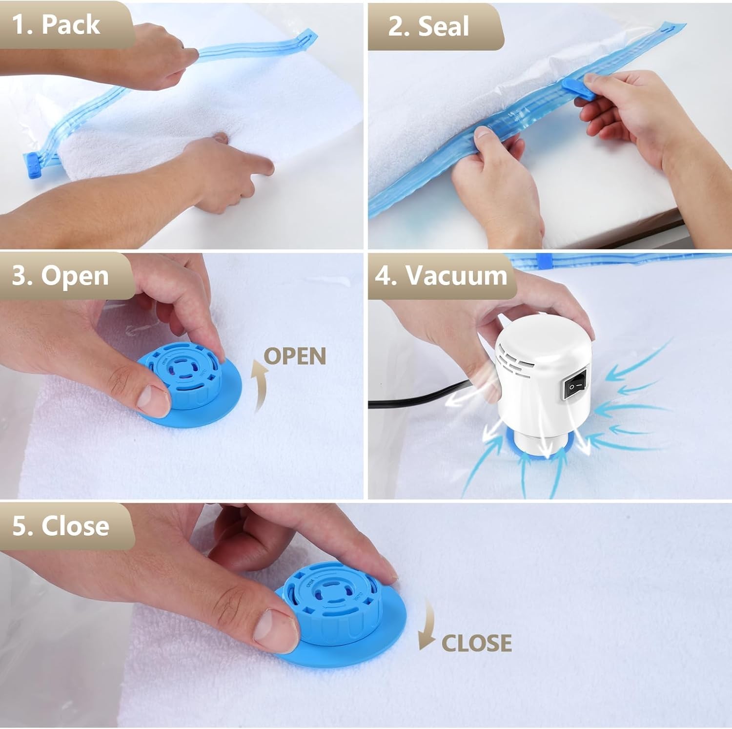 Daily Use Electric Vacuum Pump for Travel & Home – Clutter-Free Living Made Easy