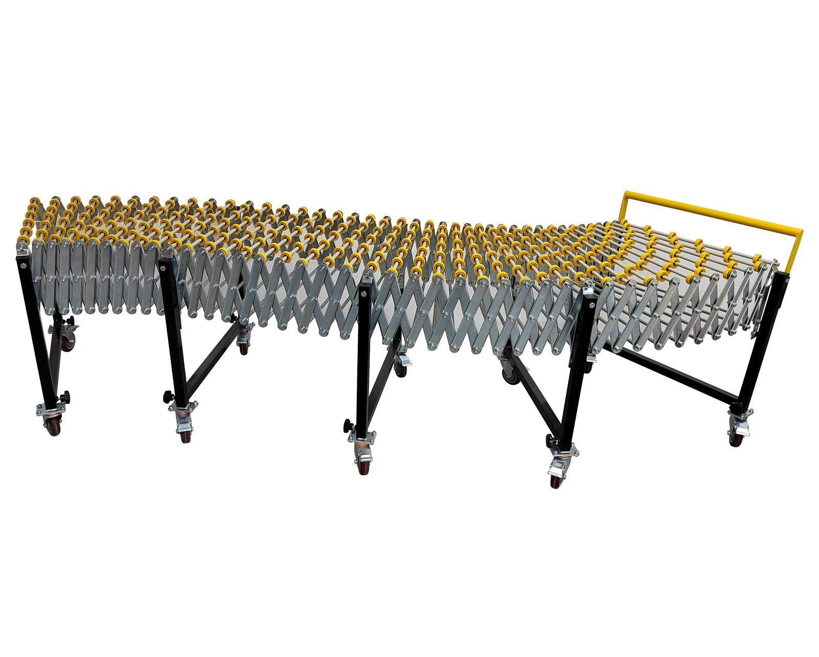 Folding Conveyor 5.1-19.66ft Length Unpowered Roller Conveyors 23.6″ Width