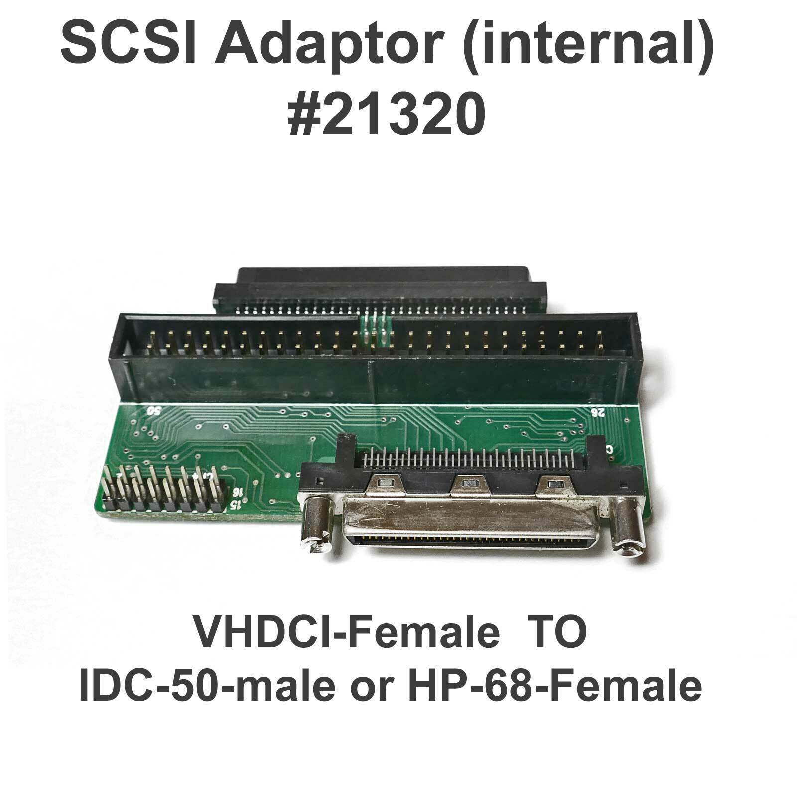 VHDCI Female to IDC50 Male & DB68 Female SCSI Adapter