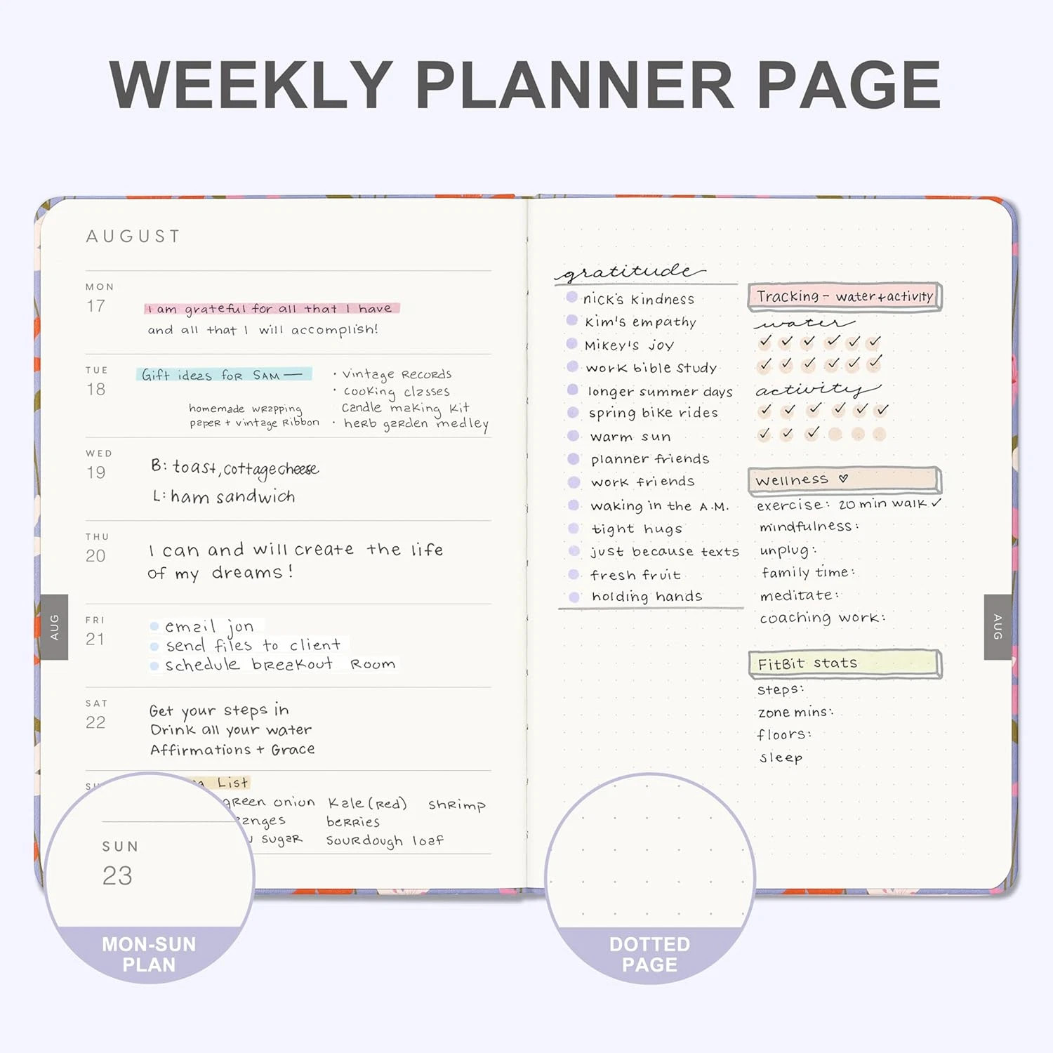 And Per Se 2026 Planner, 15 Months Hardcover Daily, Weekly & Monthly Floral