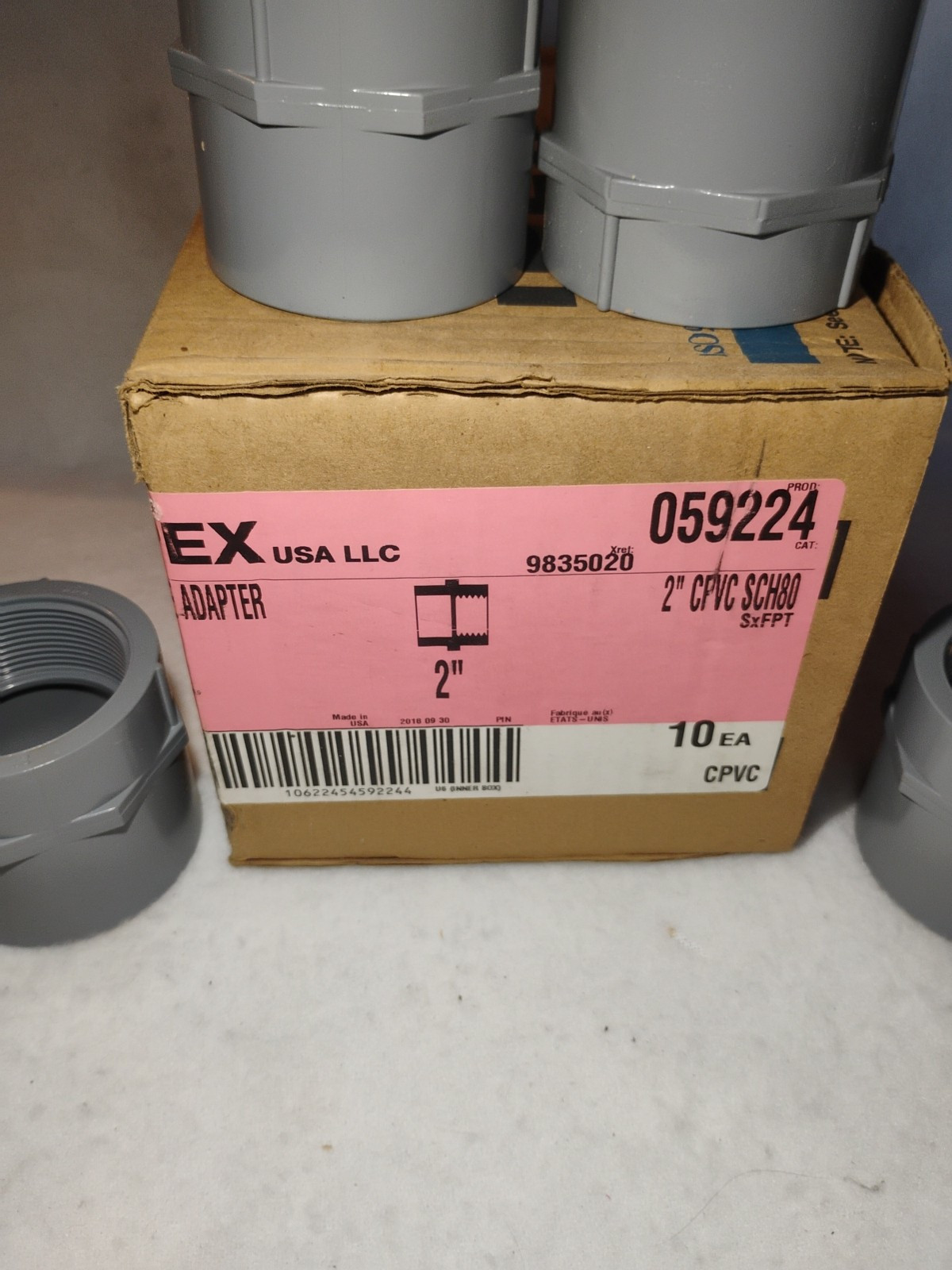 IPEX 2″ INCH CPVC SCHEDULE 80 FEMALE ADAPTER SOC x MPT (1 Adapter)