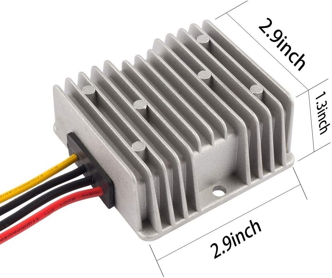 DC 12V Step Up to DC 19V 6A 114W Boost Converter Waterproof Voltage Regulator