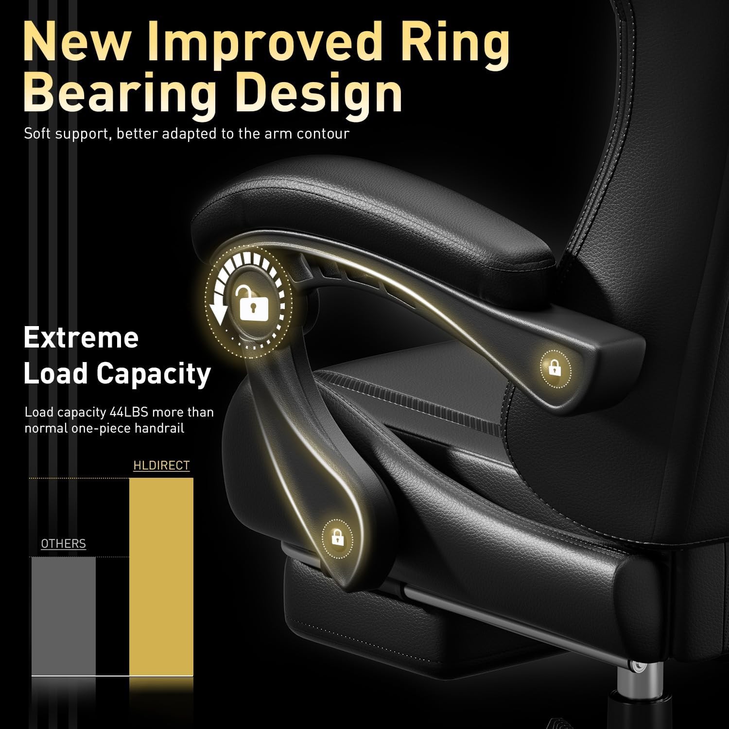 Massage Gaming Chair with Footrest, Computer Chair with Headrest, Gamer Chair