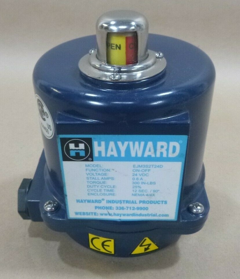 HAYWARD EJM3S2T 24D EJM REVERSING ACTUATOR 1/2 NPT 24VDC 300IN-LBS. ON OFF 0.6A