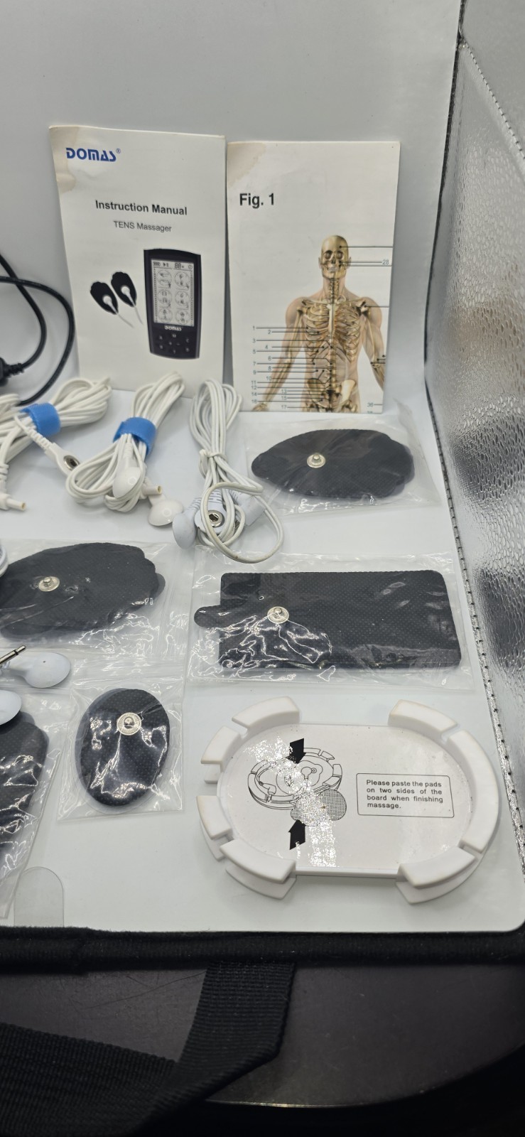 DOMAS TENS Unit Handheld with Electrodes and Accessories Physical Medicine
