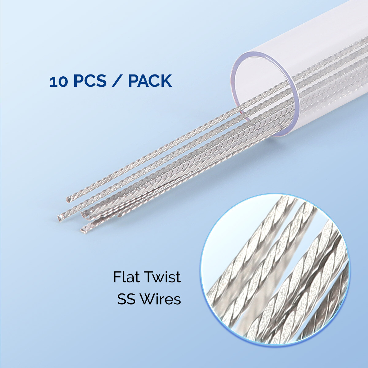 AZDENT Dental Orthodontic Lingual Retainer Wire Flat Straight Twist Wires