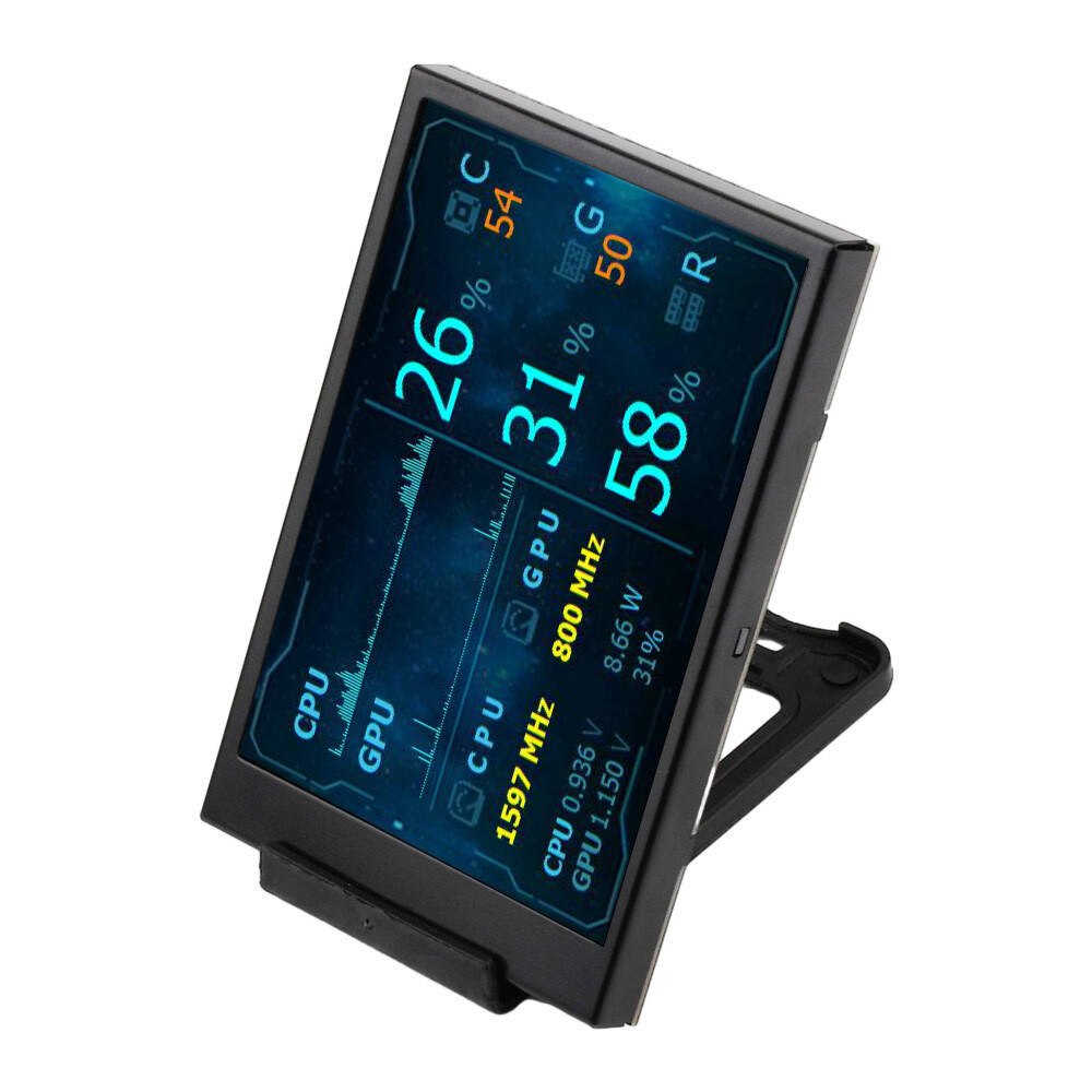 3.5 Inch IPS Secondary Screen Computer CPU Display USB LCD Monitor for AIDA64