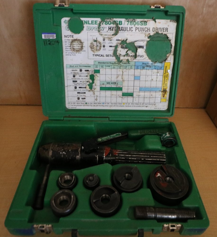 Greenlee 7804SB / 7806SB Quick Draw Hydraulic Punch Driver Knockout Set #044