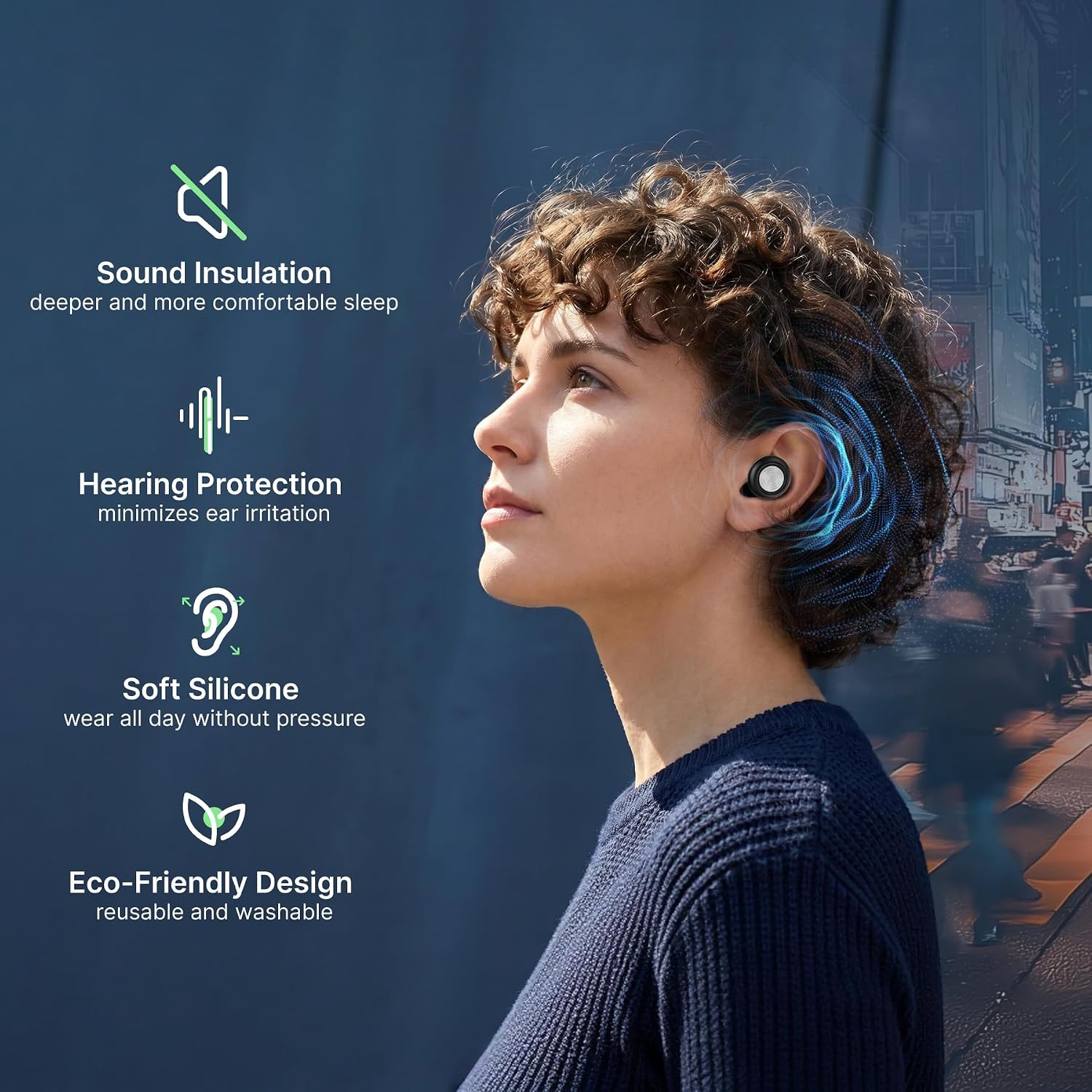 52Db Ear Plugs for Sleeping Noise Reduction Earplugs for Snoring with Case | Sof