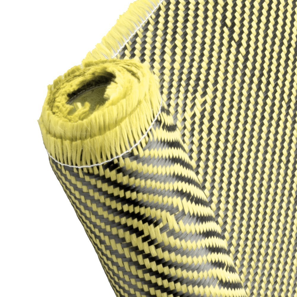 12″ x 4.9FT Twill Weave Black Yellow Carbon Fiber Fabric Cloth (3K, 9oz,12″x59″)
