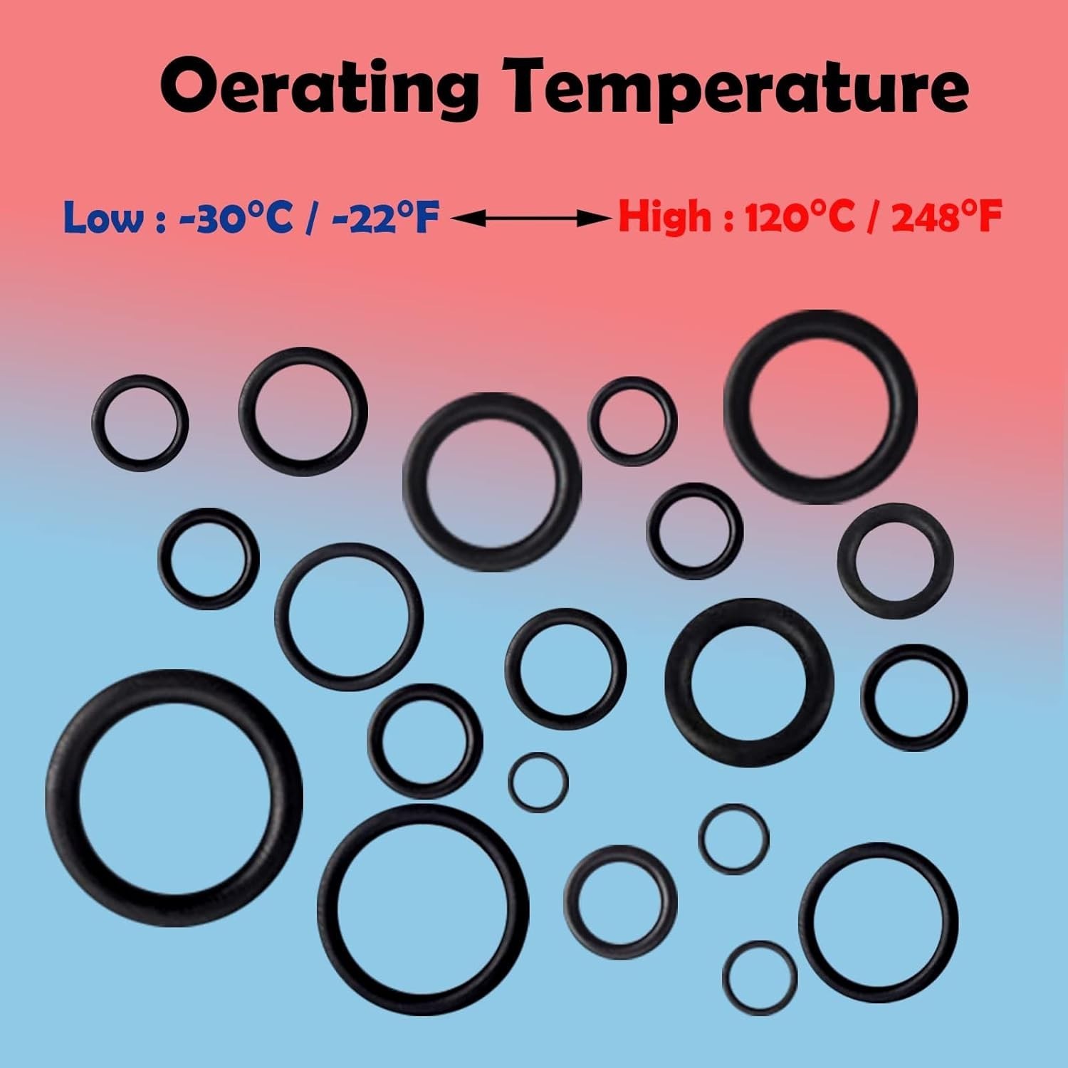 32 Size 1540 Pcs O Rings Assortment Kit Metric Nitrile Rubber Oring Set with 4