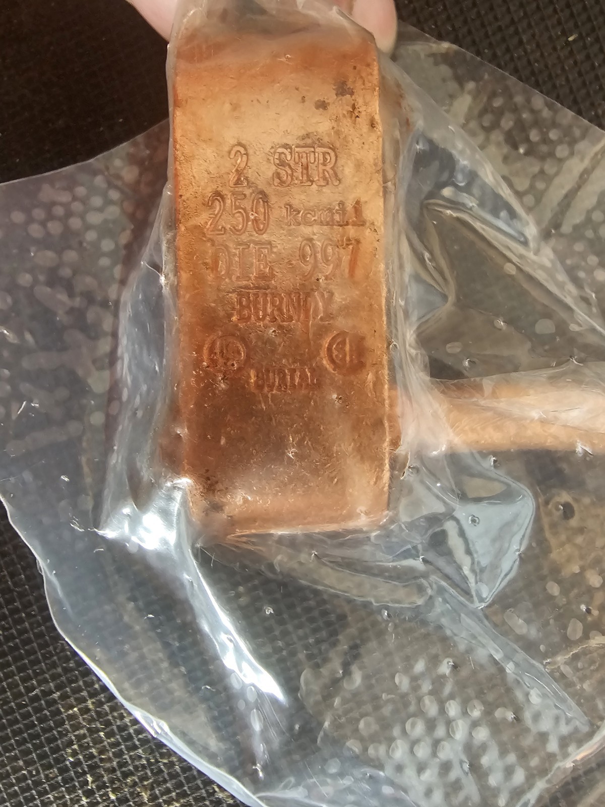 Burndy YGLR29C58 Copper Compression Ground Rod Connector,