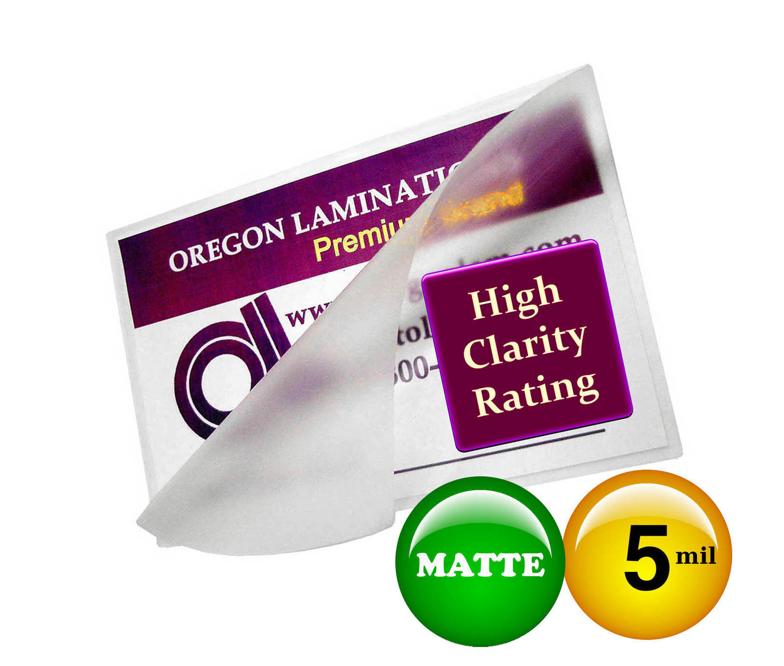 5 Mil MATTE File Card Hot Laminating Pouches 3-1/2 x 5-1/2 (100/pack) 3.5 x 5.5