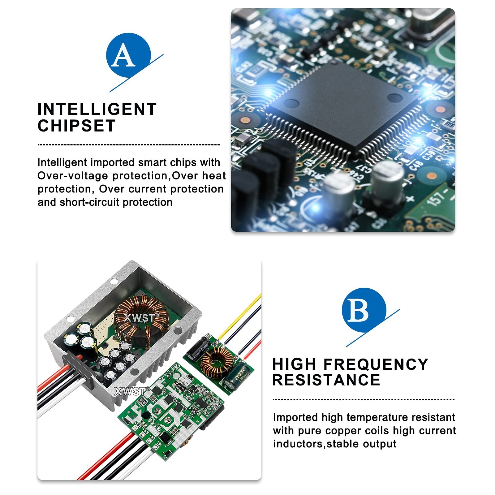 12V Voltage Regulator Converter 10A 120W Waterproof Boost Buck Module 9V-36V