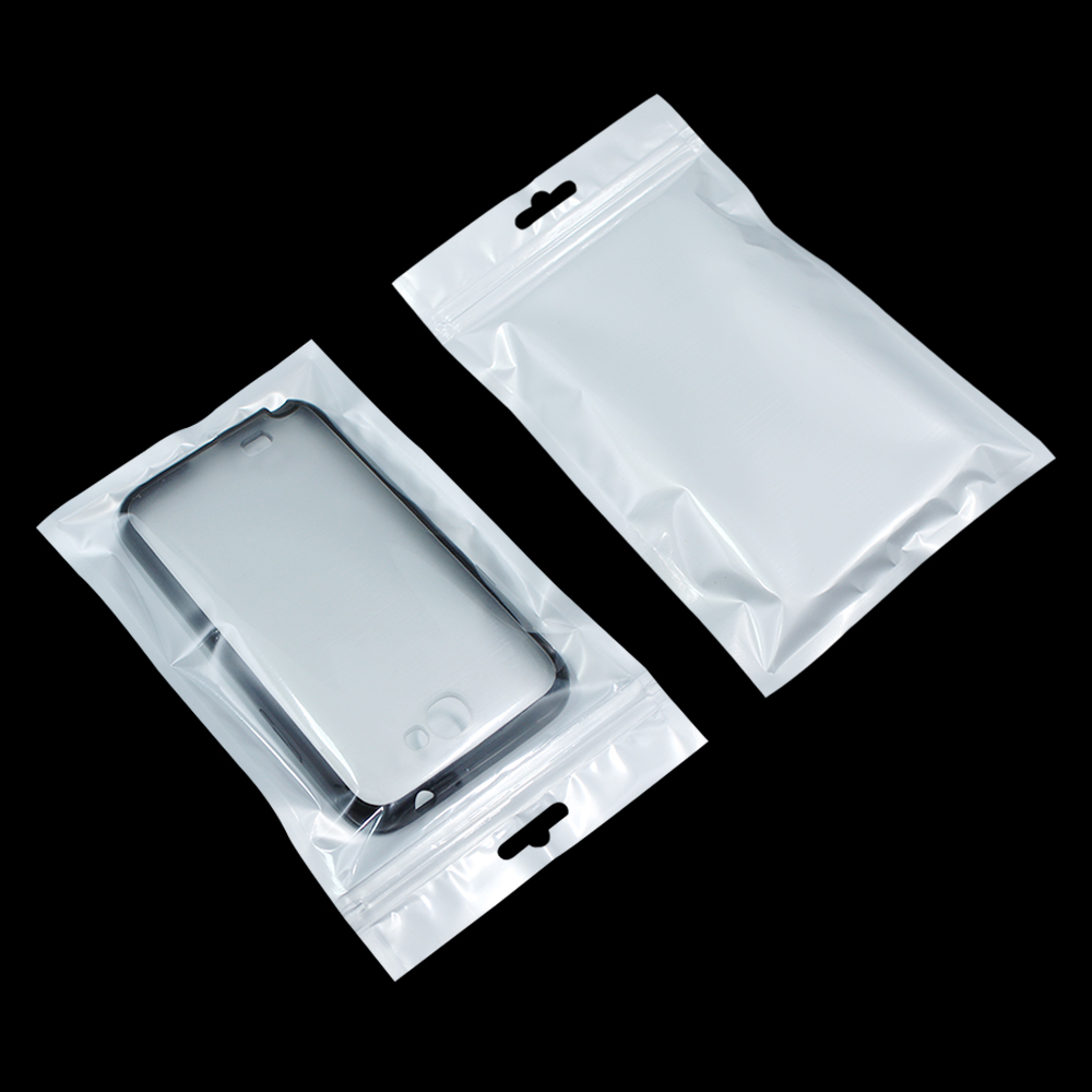 White Clear for Zip Hang Hole Plastic Lock Bags Package Pouch Reclosable Jewelry