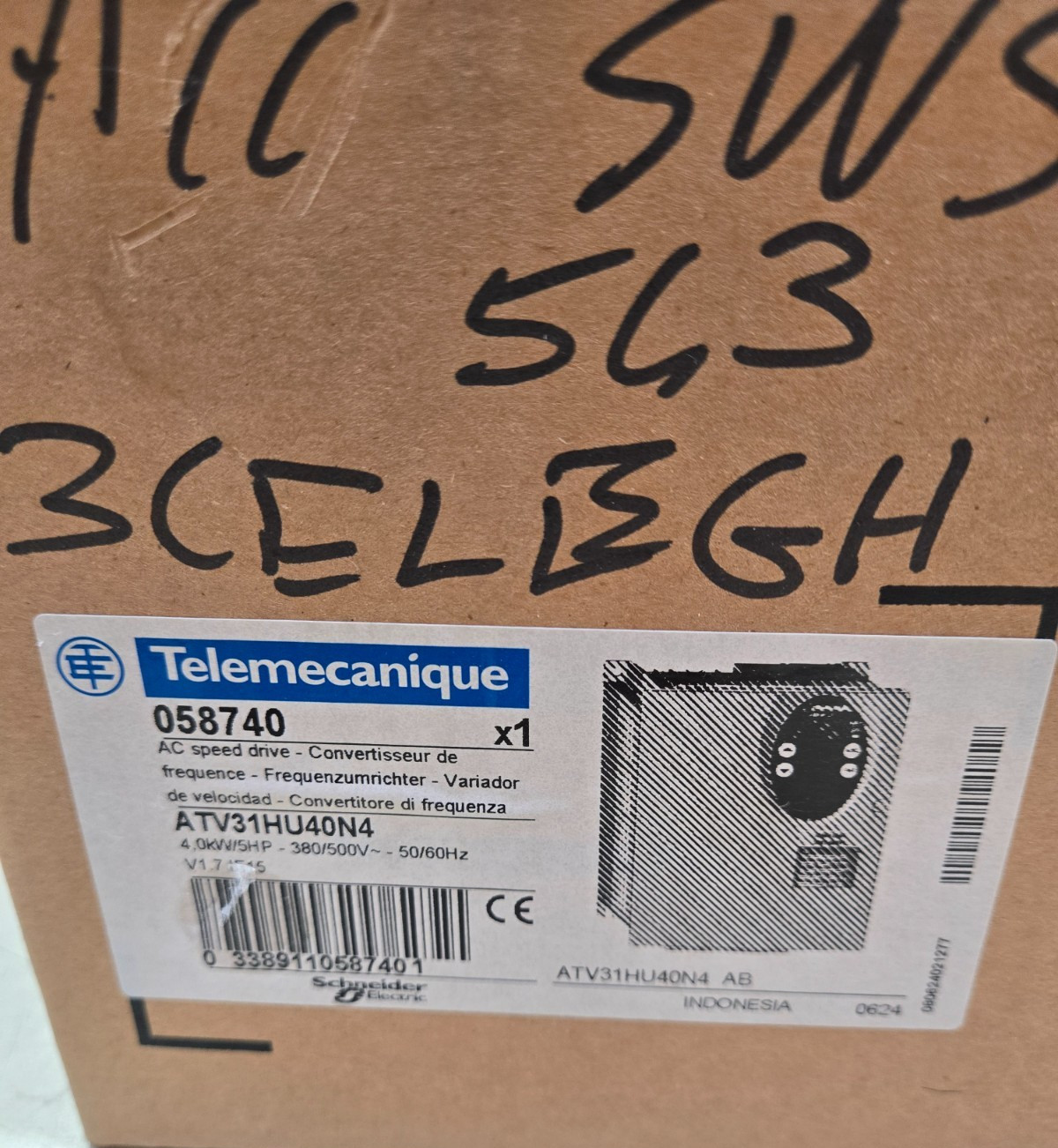 Schneider Telemecanique Altivar 31 ATV31HU40N4 4,0kW 5HP 380/500V AC SPEED DRIVE