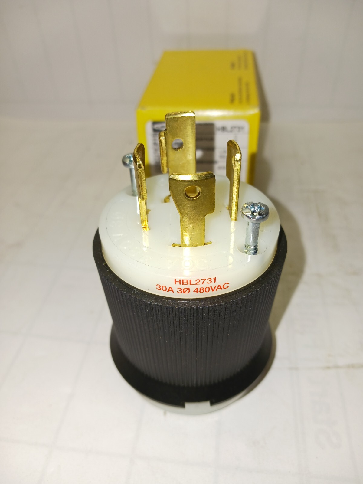 NEW HUBBELL TWIST LOCK 30 AMP PLUG END 480 VAC 3P 4W GROUNDING HBL2731