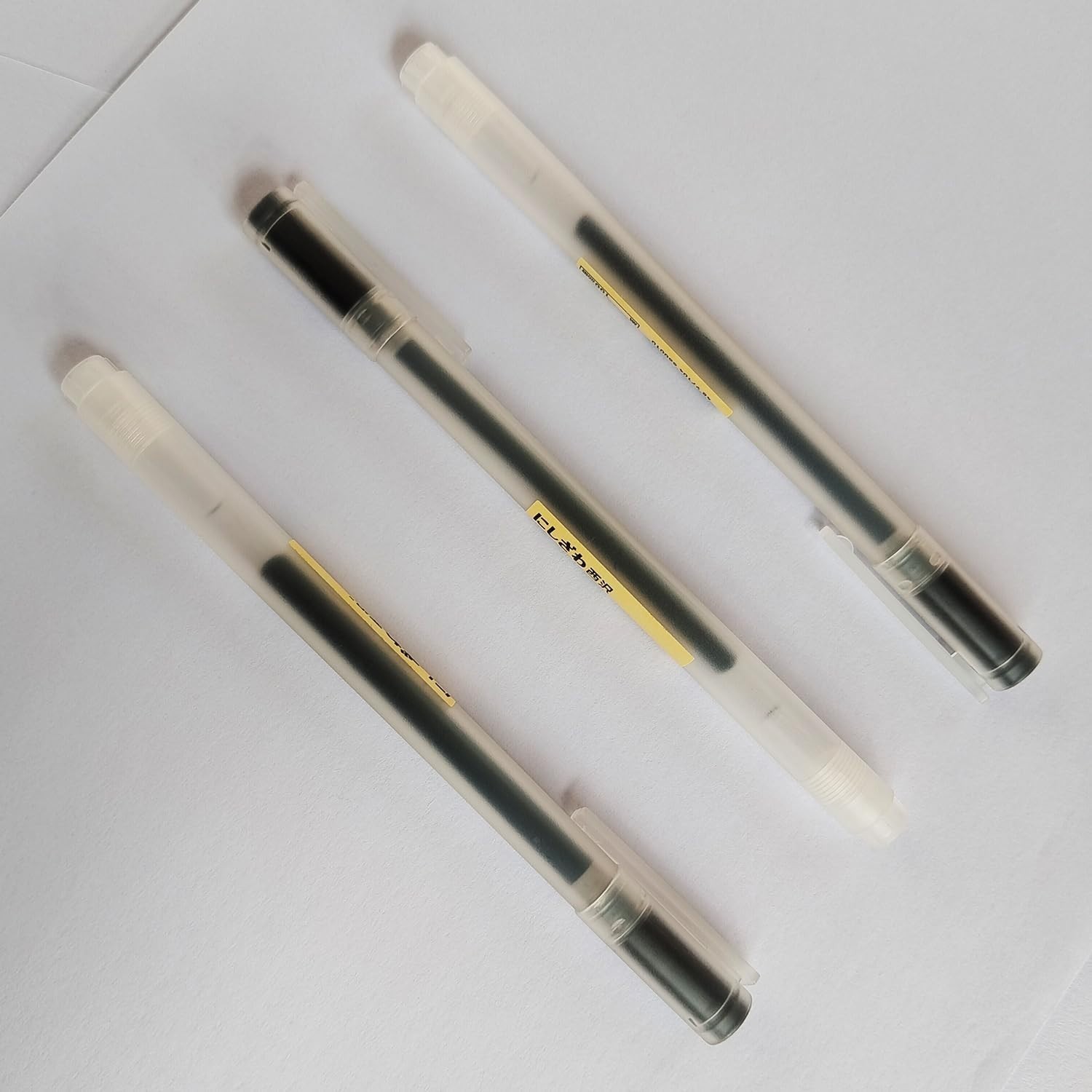 Japanese Minimalist Style Black Ink Gel Pens,0.38Mm Extra Fine Point Gel Ink Rol
