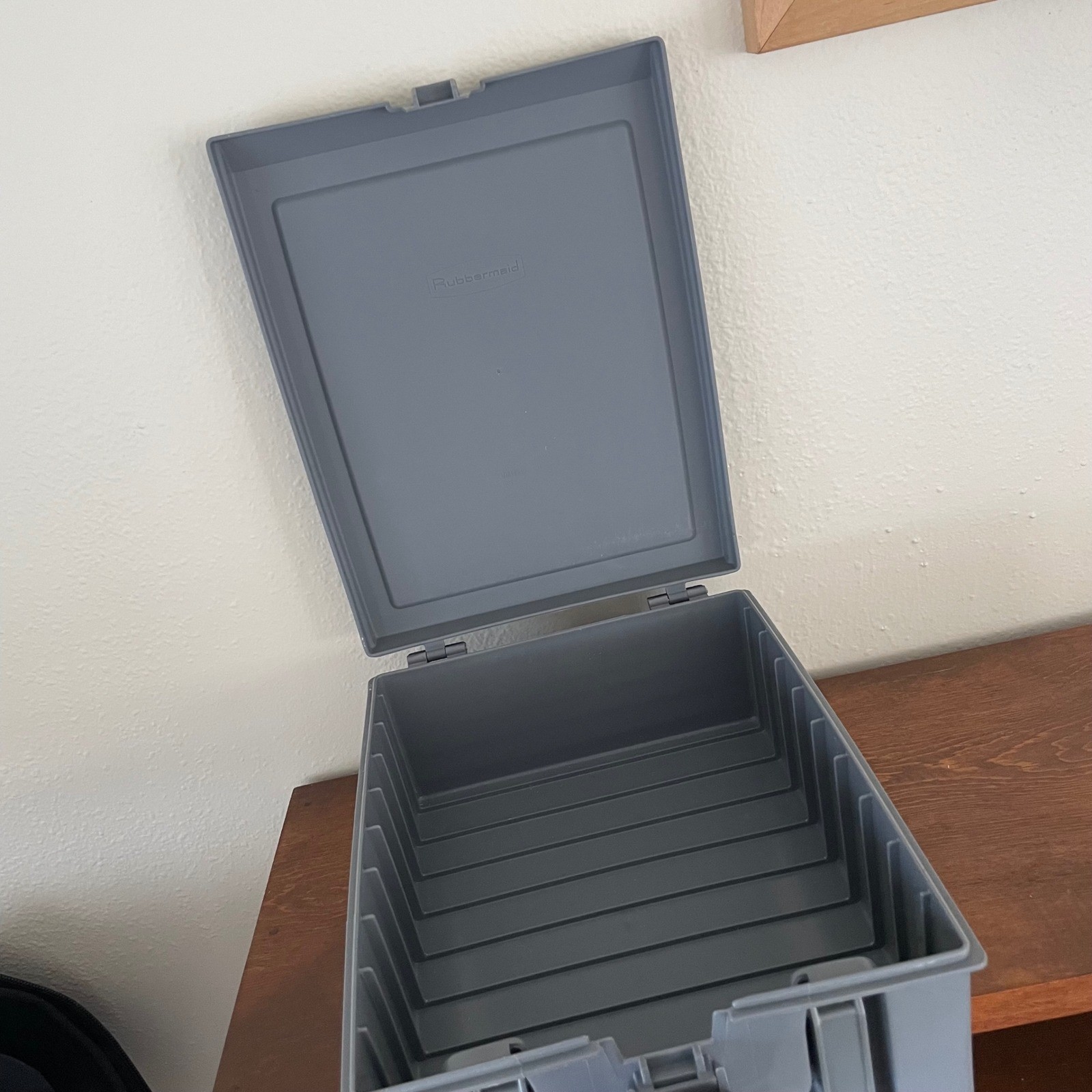 Vintage Rubbermaid File Box Travel Check Cassettes Recipes Media 1980s Storage