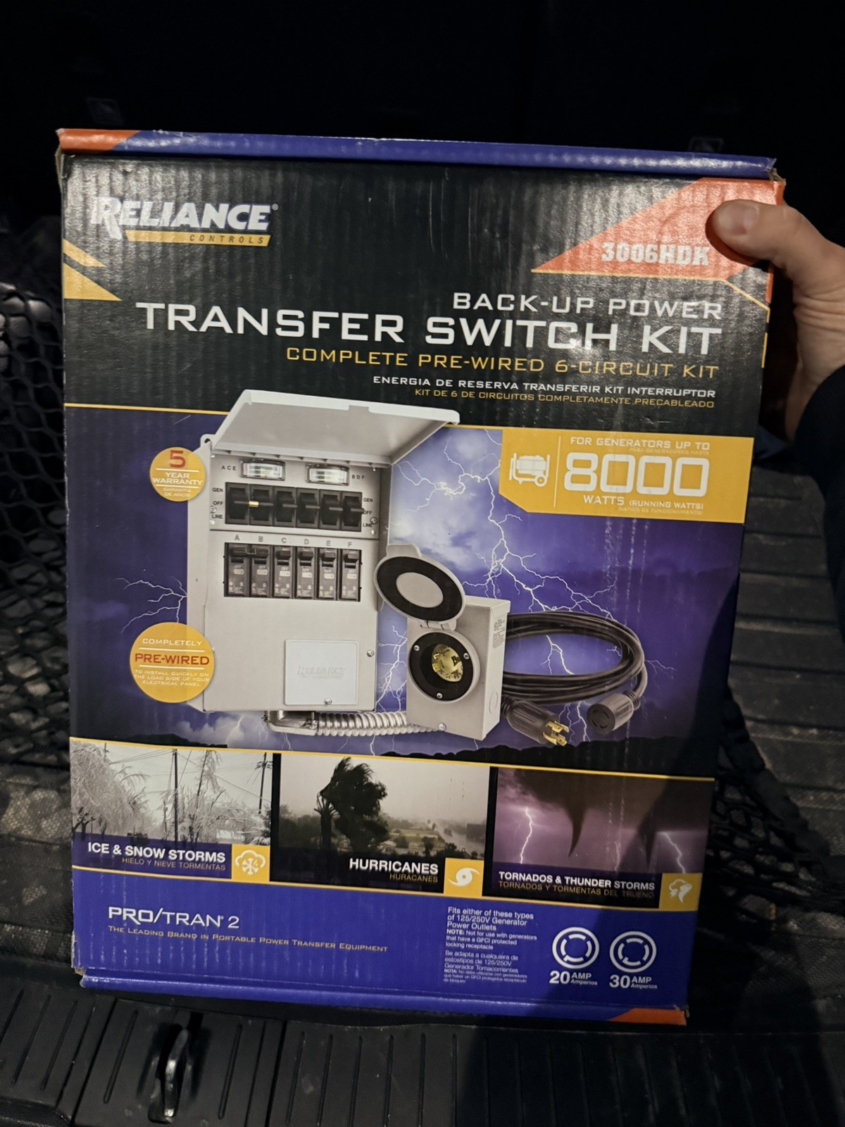 Reliance Controls 3006HDK Manual Transfer Switch Kit 6-Circuit *BRAND NEW