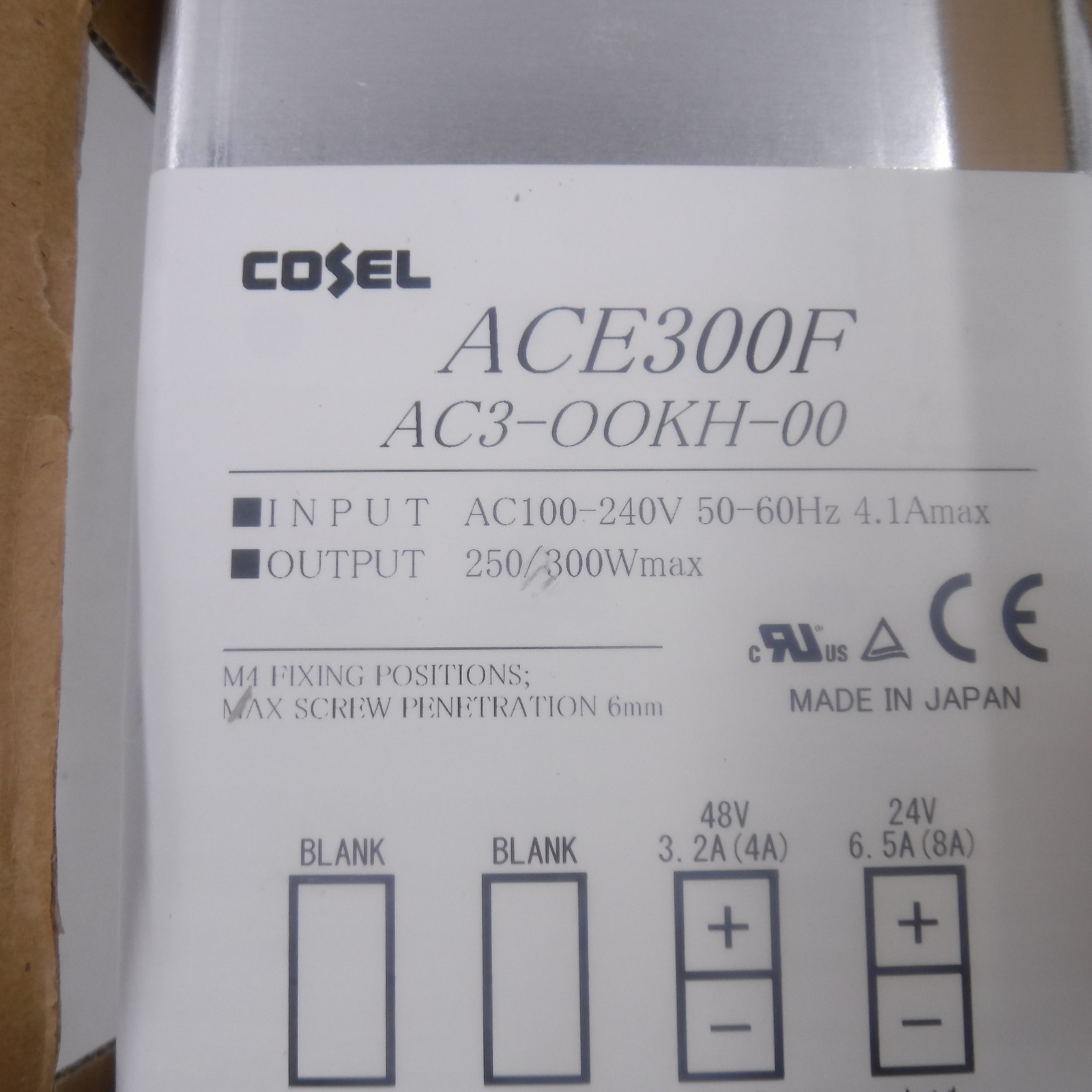 GE LIGHTSPEED CT Cosel Power Supply ACE300F AC100-240V 50-60HZ 4.1 A Max