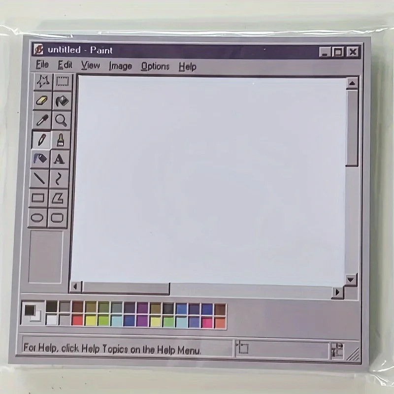 50 Sheets Vintage Computer style Drawing Sticky Notes