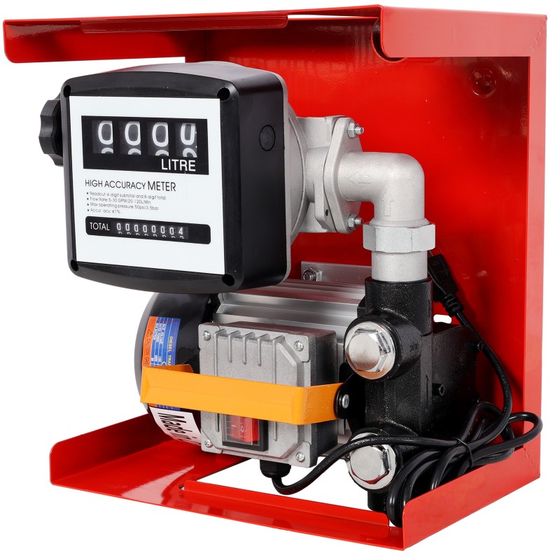 110V Self-Priming Diesel Fuel Transfer Pump Kit with Manual Nozzle, Electric